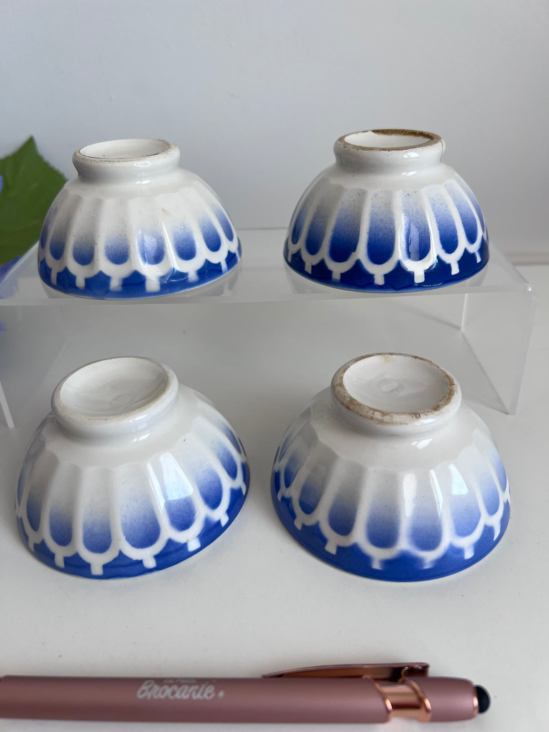 Série de 4 petits bols anciens Digoin