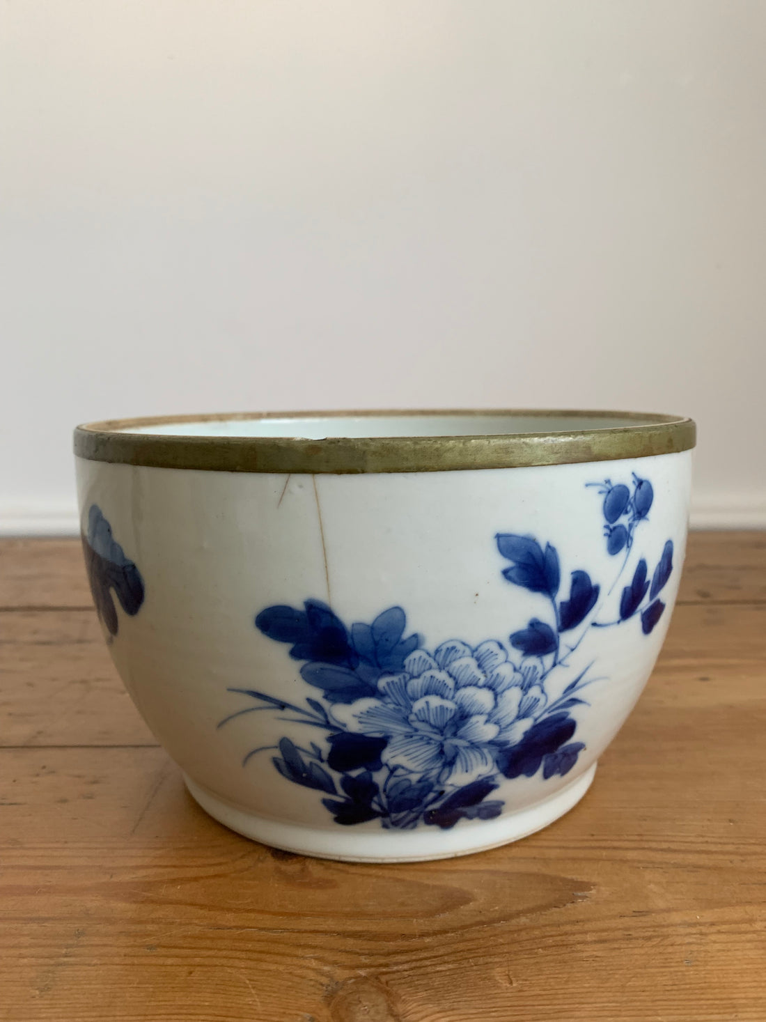 Cache-pot en porcelaine de chine XIXème