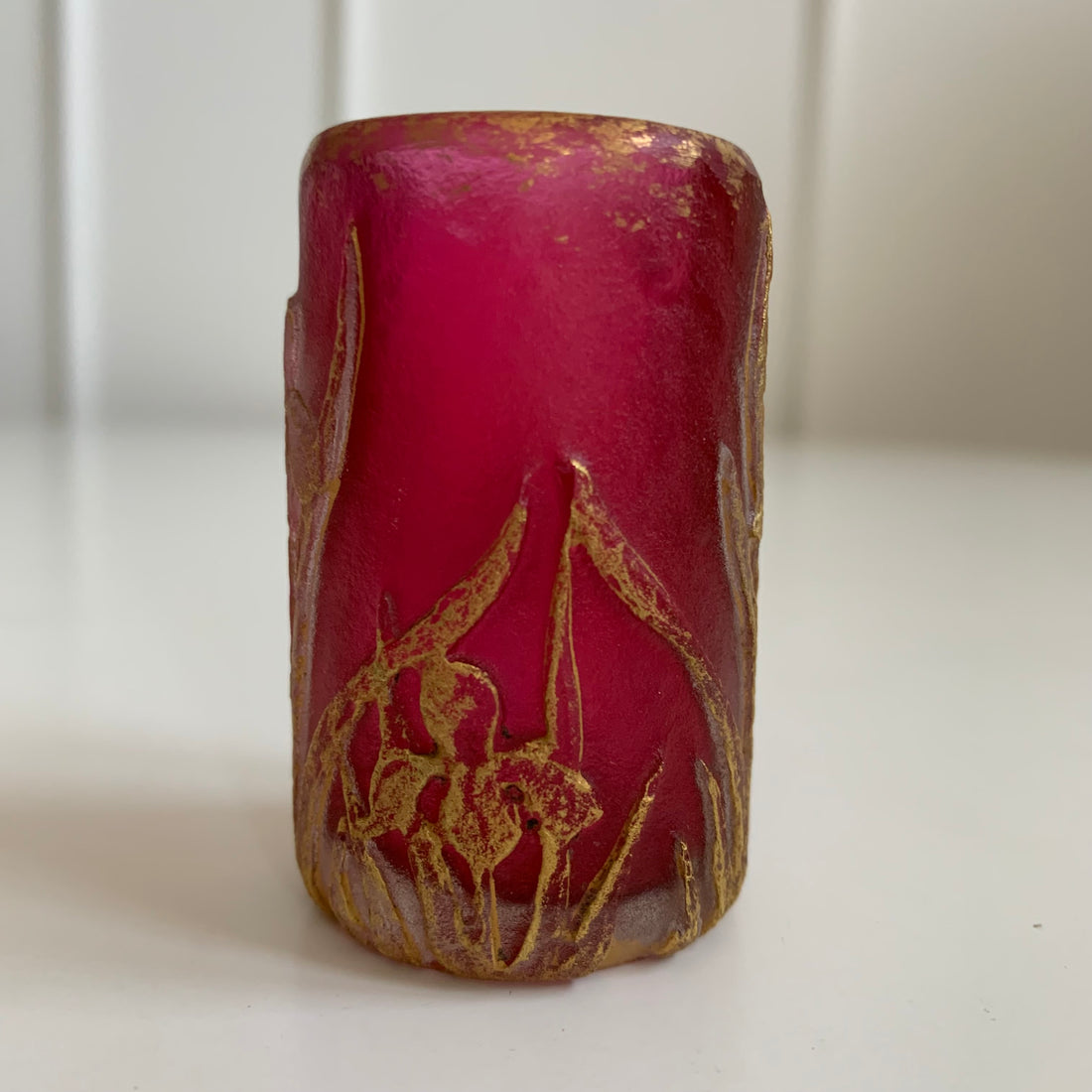 Vase miniature Daum Nancy aux iris