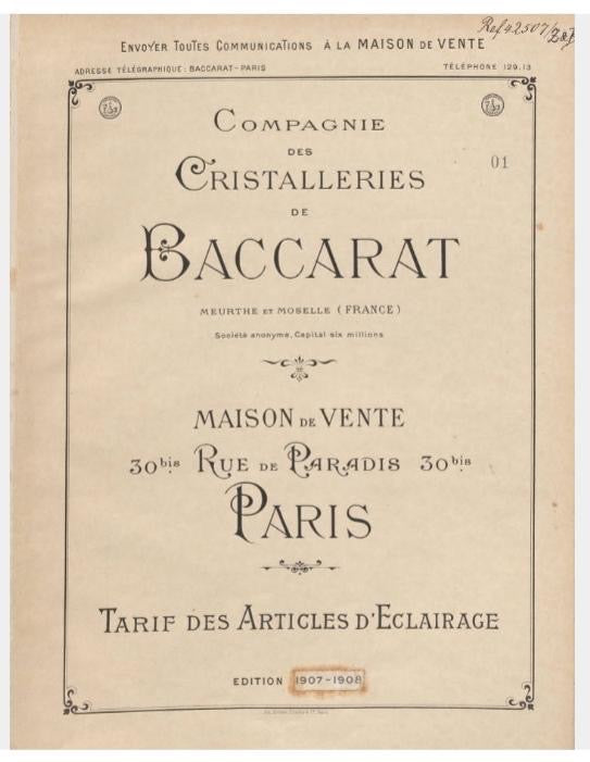 Lanterne Baccarat Art Nouveau