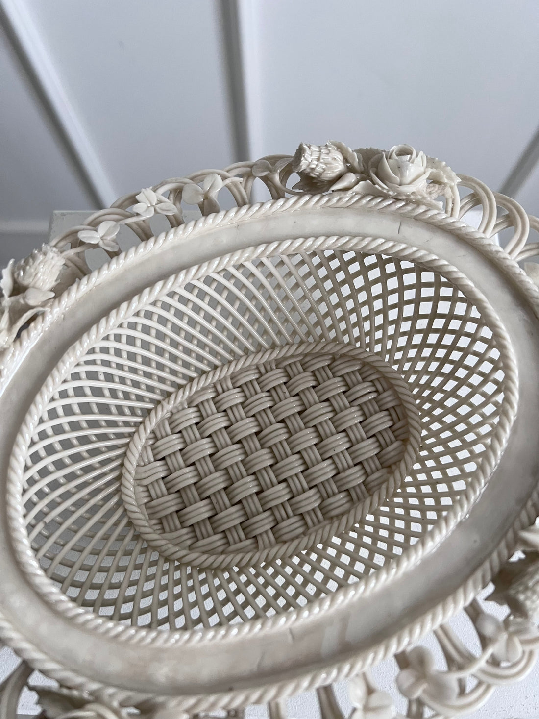 Corbeille d’apparat Belleek - Irlande - 1890