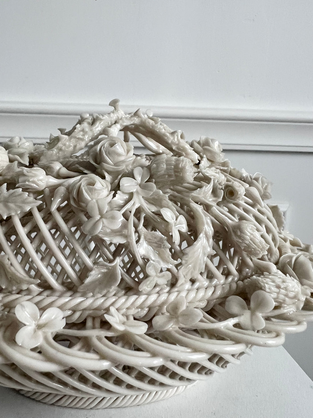 Corbeille d’apparat Belleek - Irlande - 1890