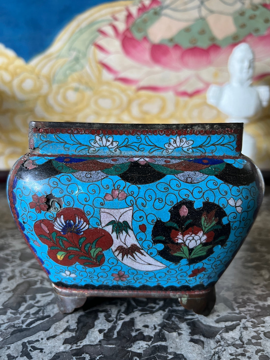 Brûle-parfum chinois XIXème cloisonné