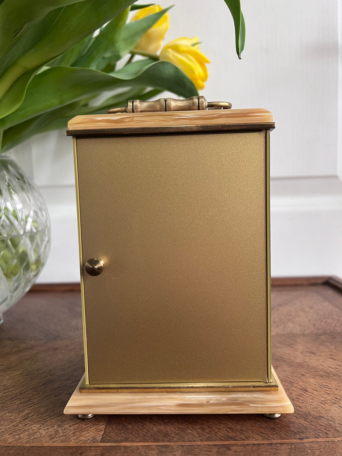 Horloge à poser Metamec 18 cm onyx - Angleterre - fin XXème