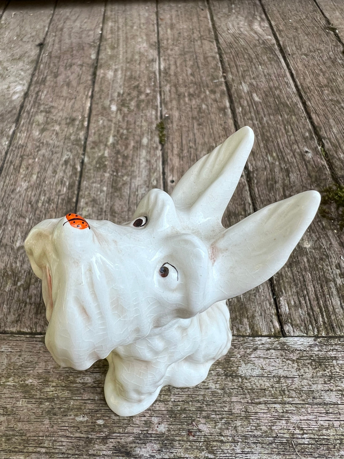 La paire de Scotties aux coccinelles - Beswick, Angleterre, années 50