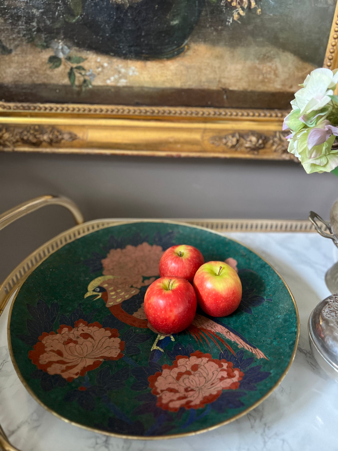 Grand plat cloisonné - Japon - XIXème