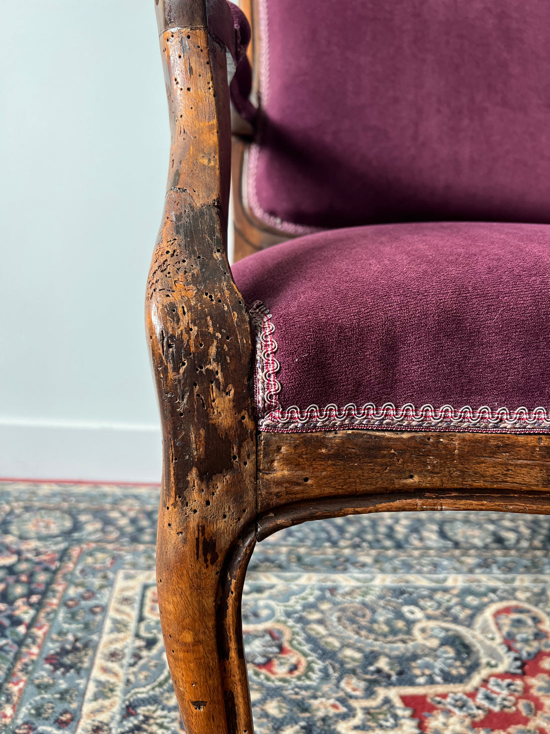 Banquette cabriolet style Louis XV