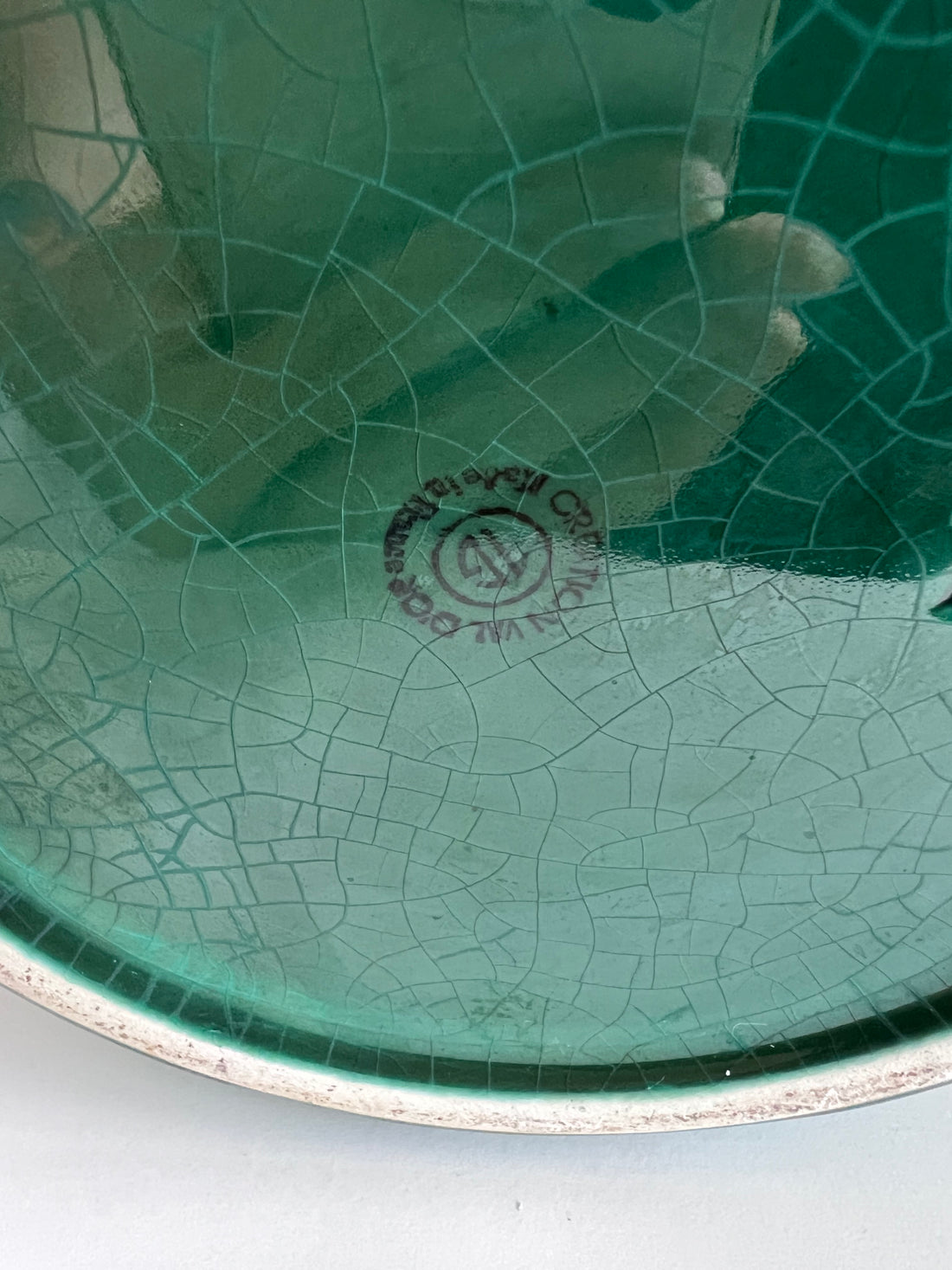 Grand cache-pot émaillé - Faïencerie d'art Valdor France -1950