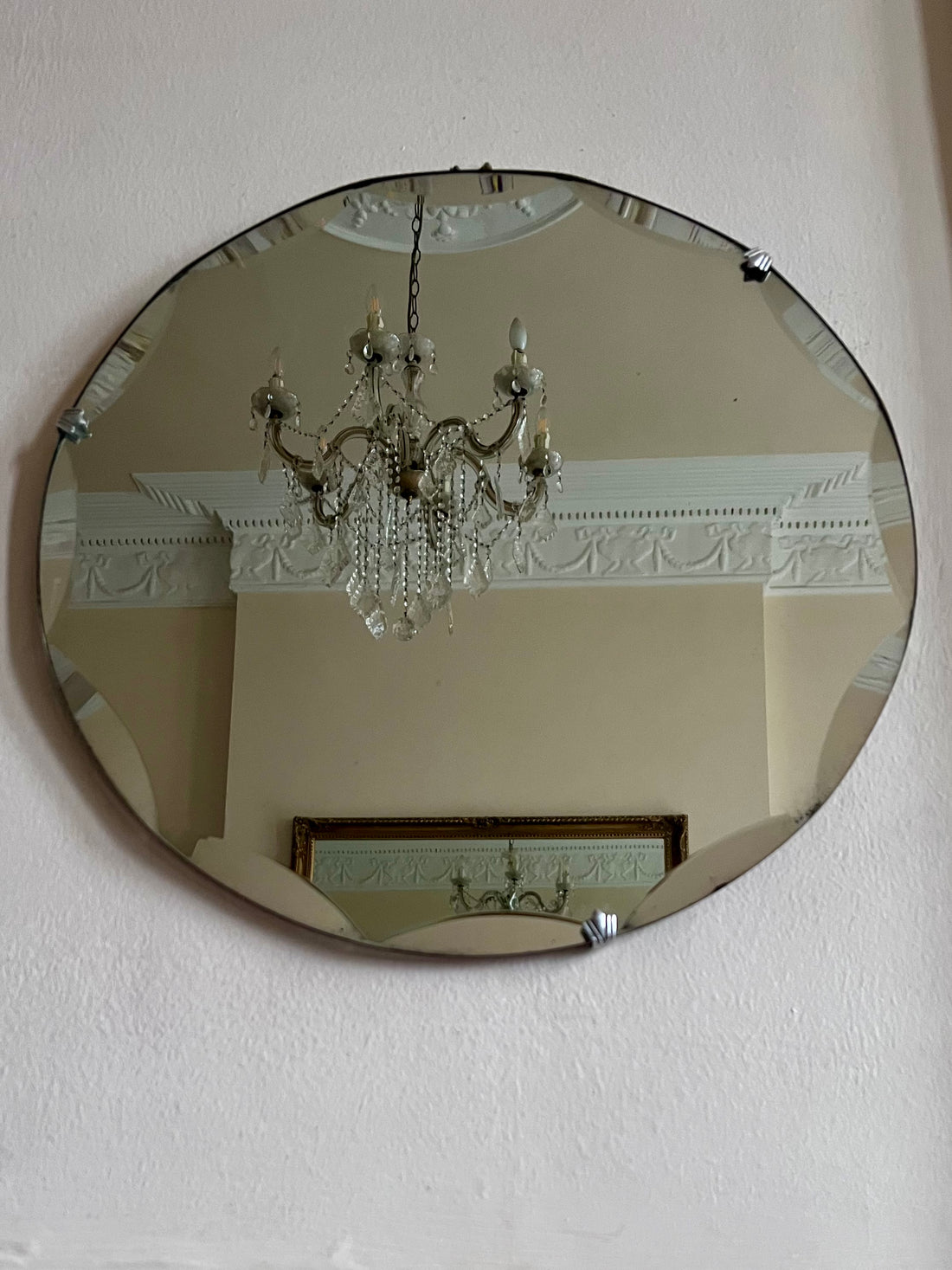 Miroir rond biseauté Art Déco - Angleterre - 1930