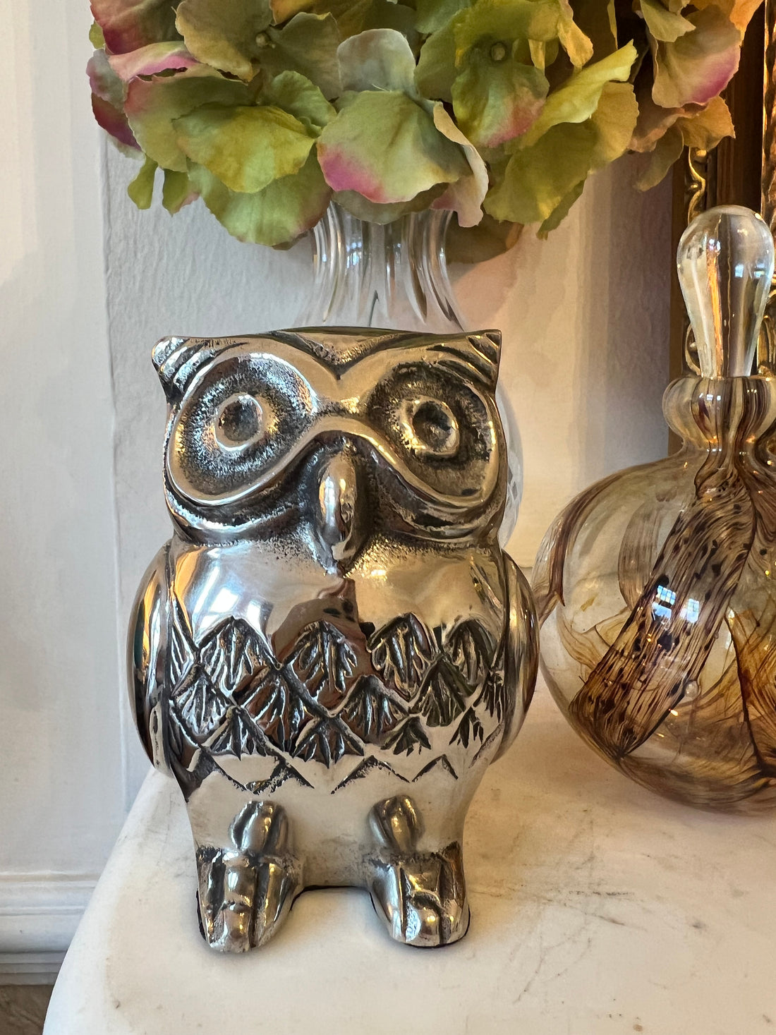 Chouette en métal