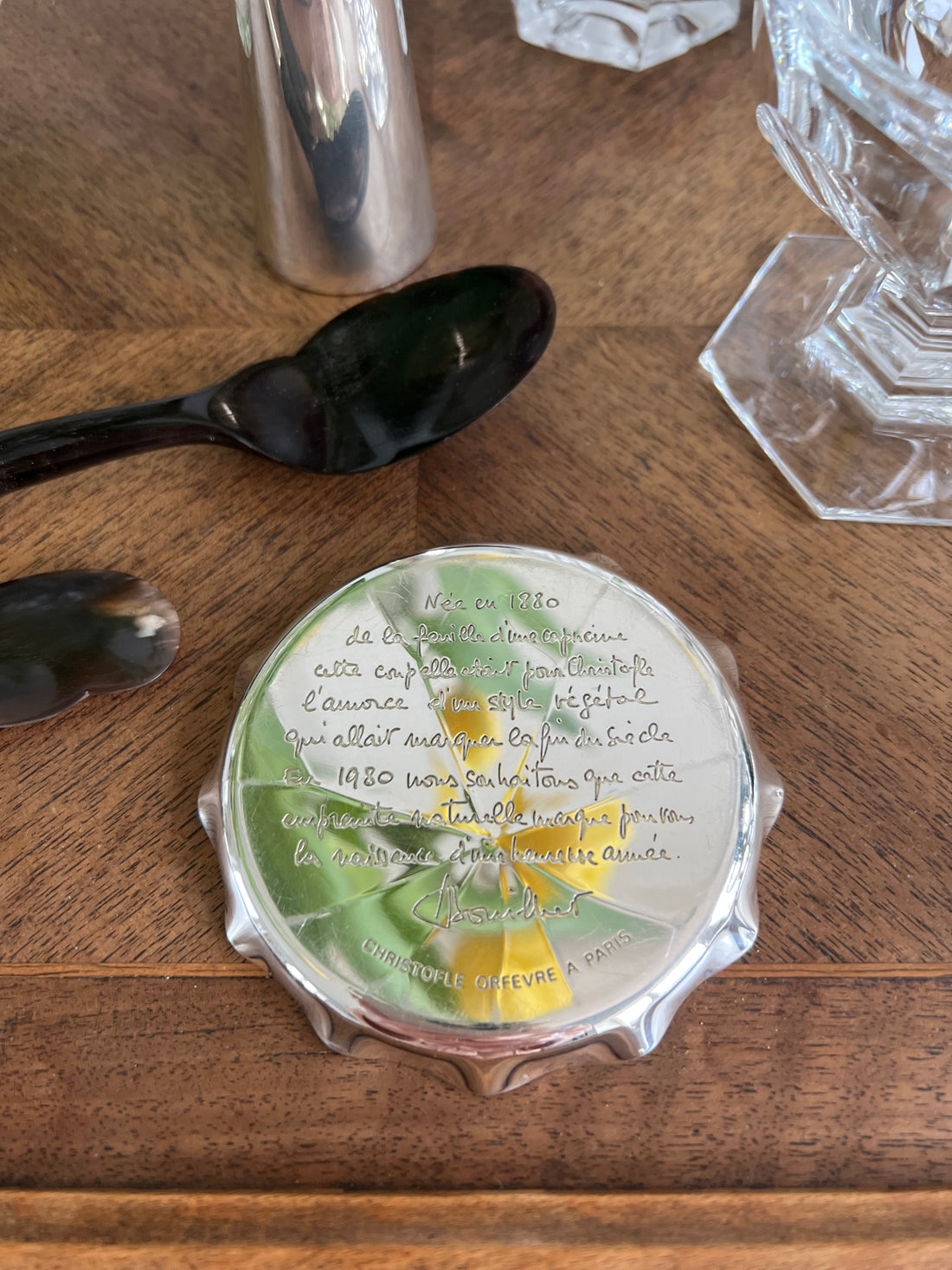 Coupelle Christofle 1980 Feuille de Capucine