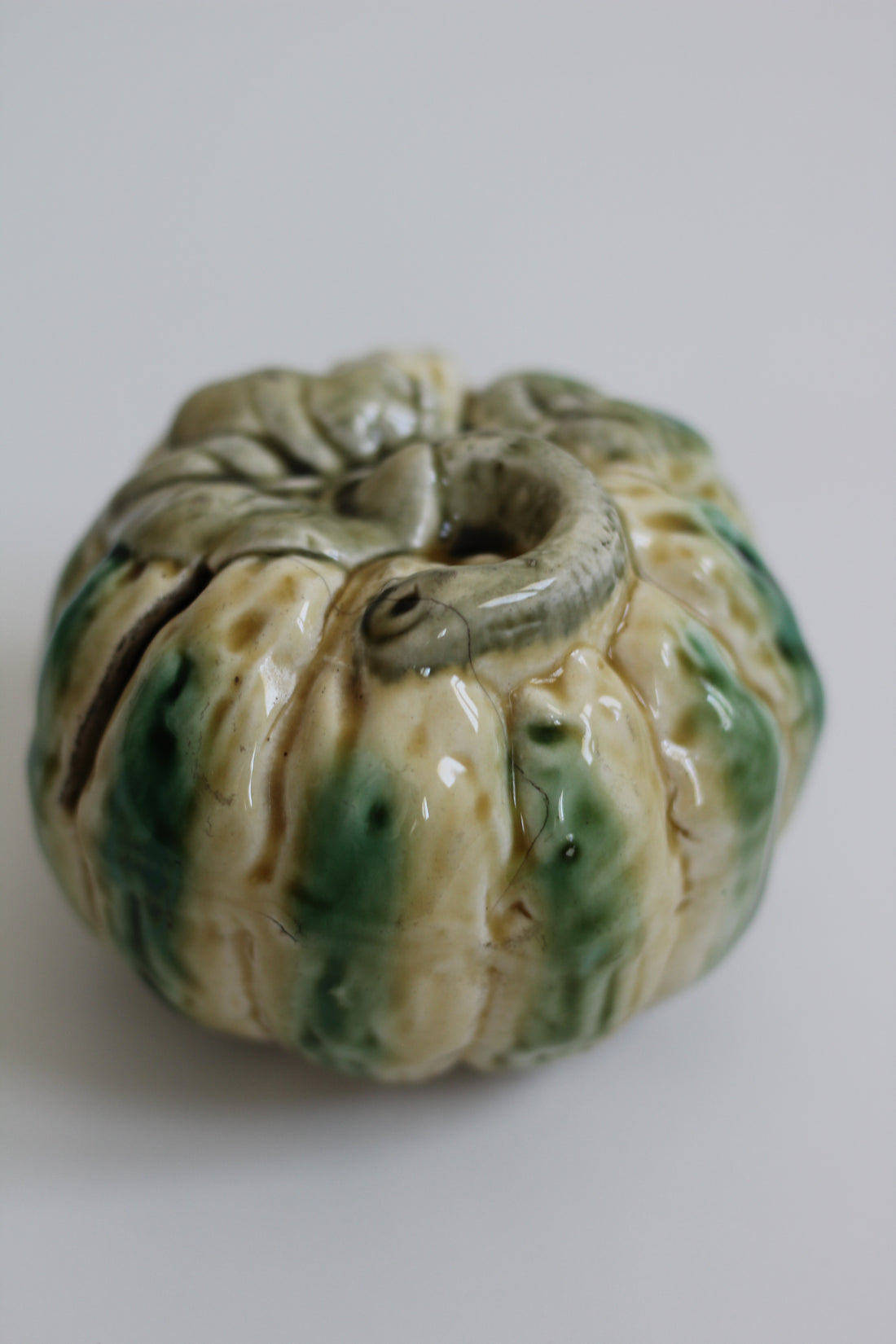 Courge tirelire en barbotine Gustave De Bruyn, Lille-Fives 1890-1900