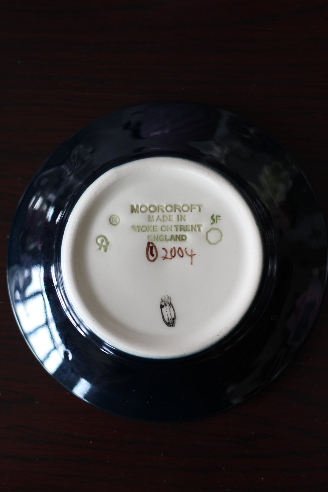 Vide-poche Moorcroft, décor floral Art Nouveau - Angleterre, 2004