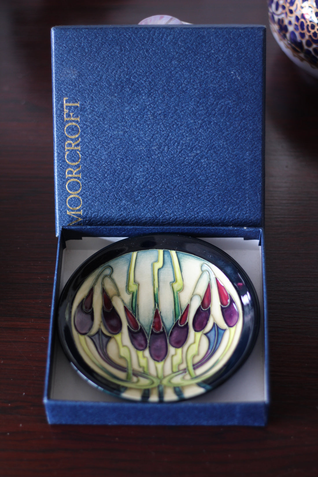 Vide-poche Moorcroft, décor floral Art Nouveau - Angleterre, 2004