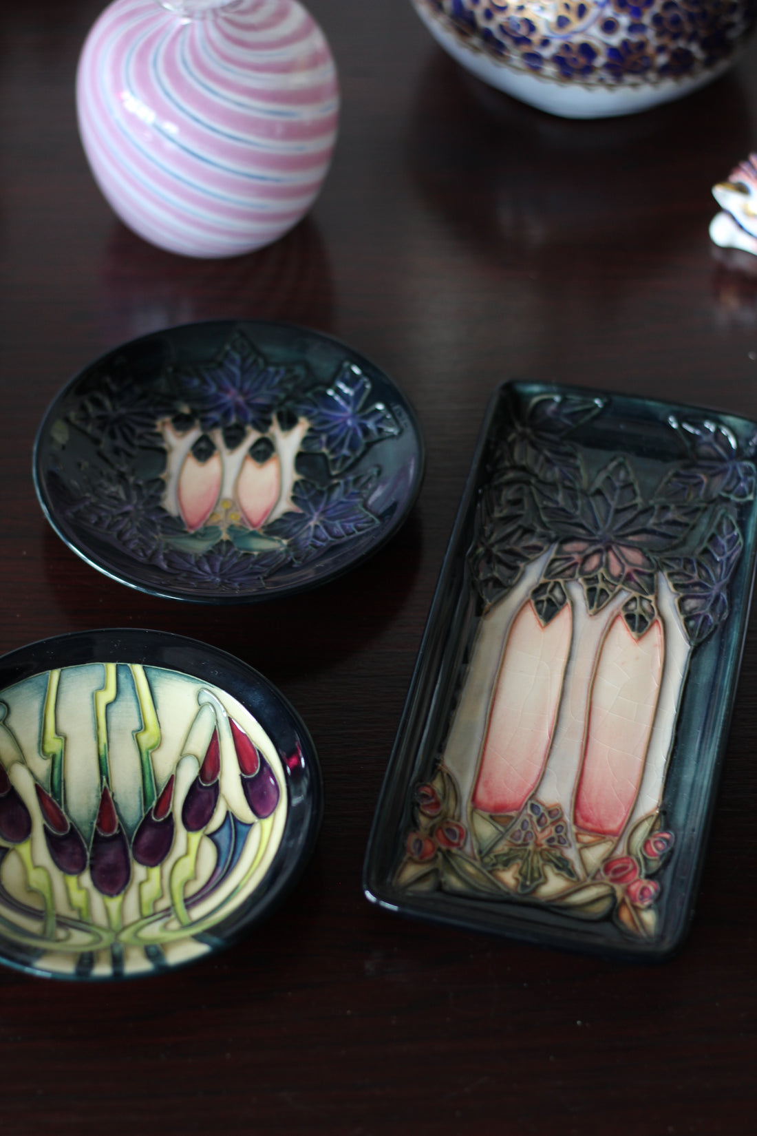 Vide-poche Moorcroft, décor floral Art Nouveau - Angleterre