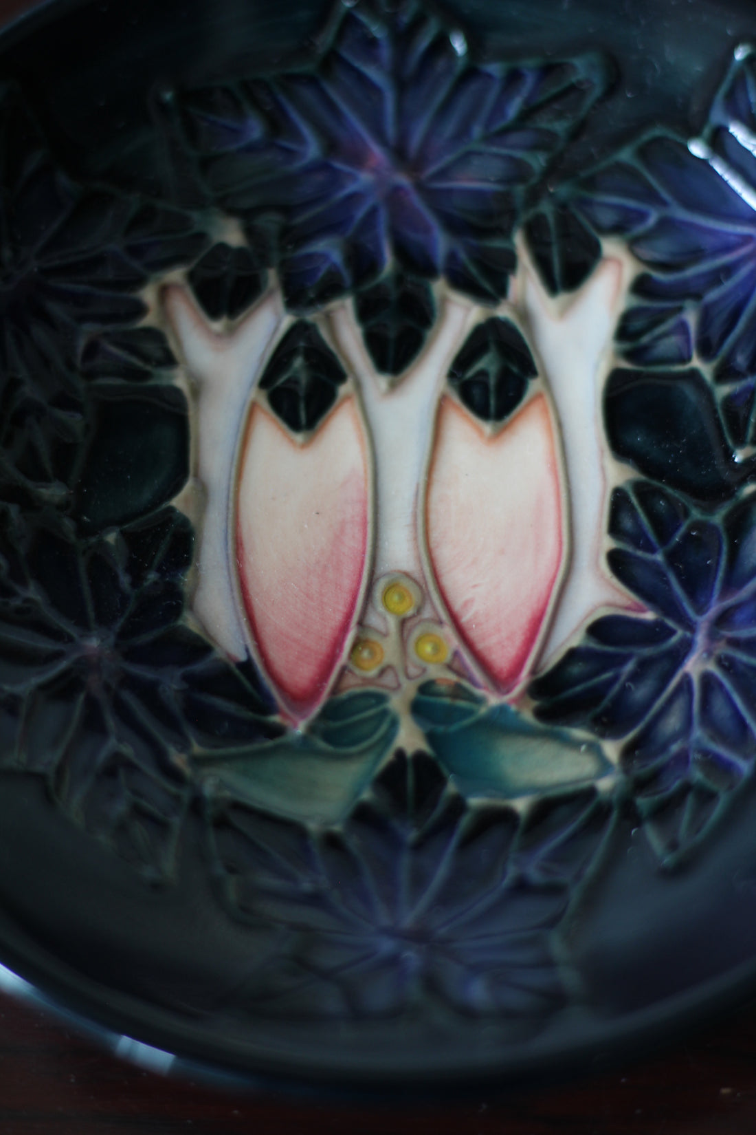Vide-poche Moorcroft, décor floral Art Nouveau - Angleterre