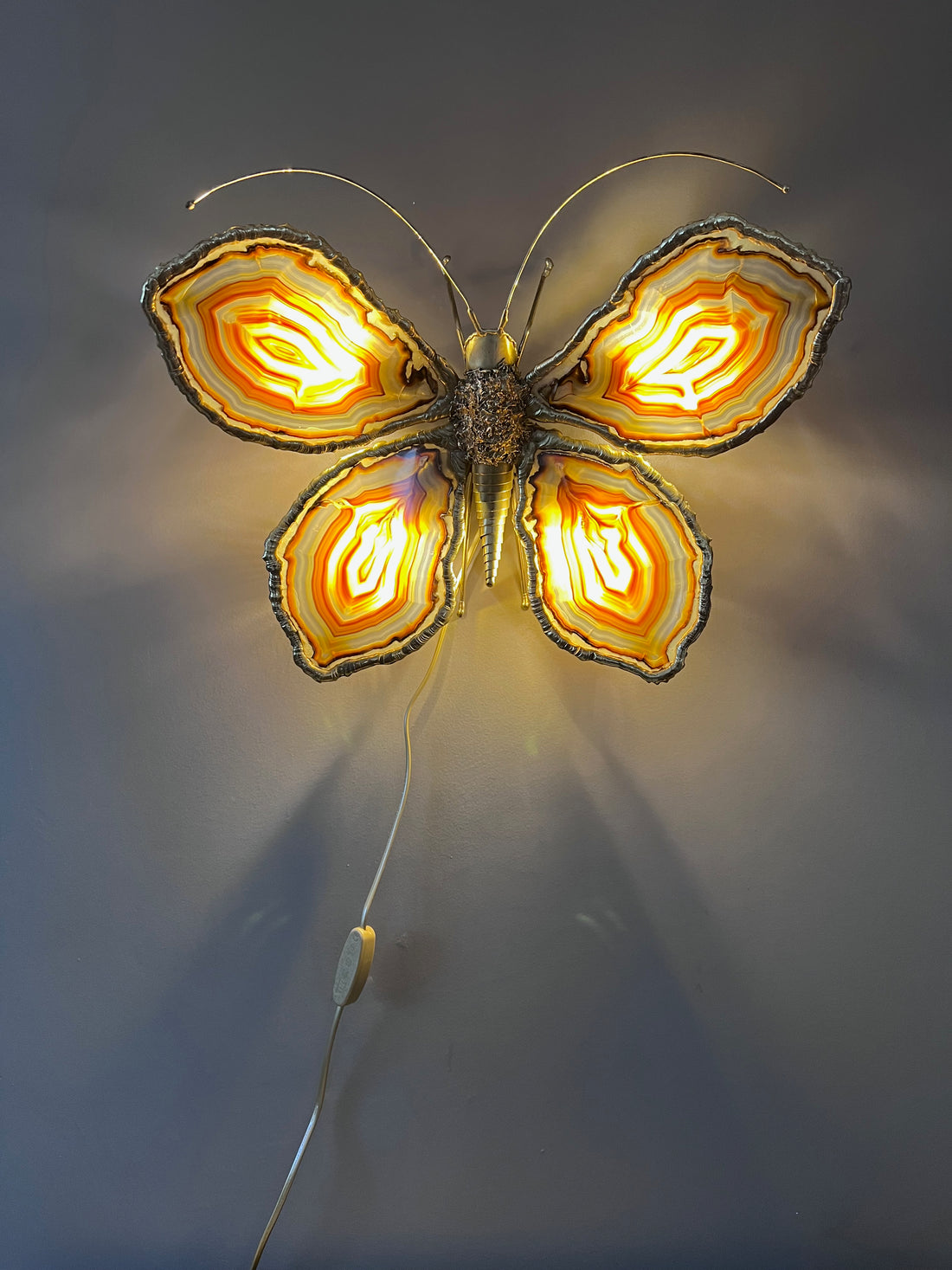Luminaire papillon Duval Brasseur 1970