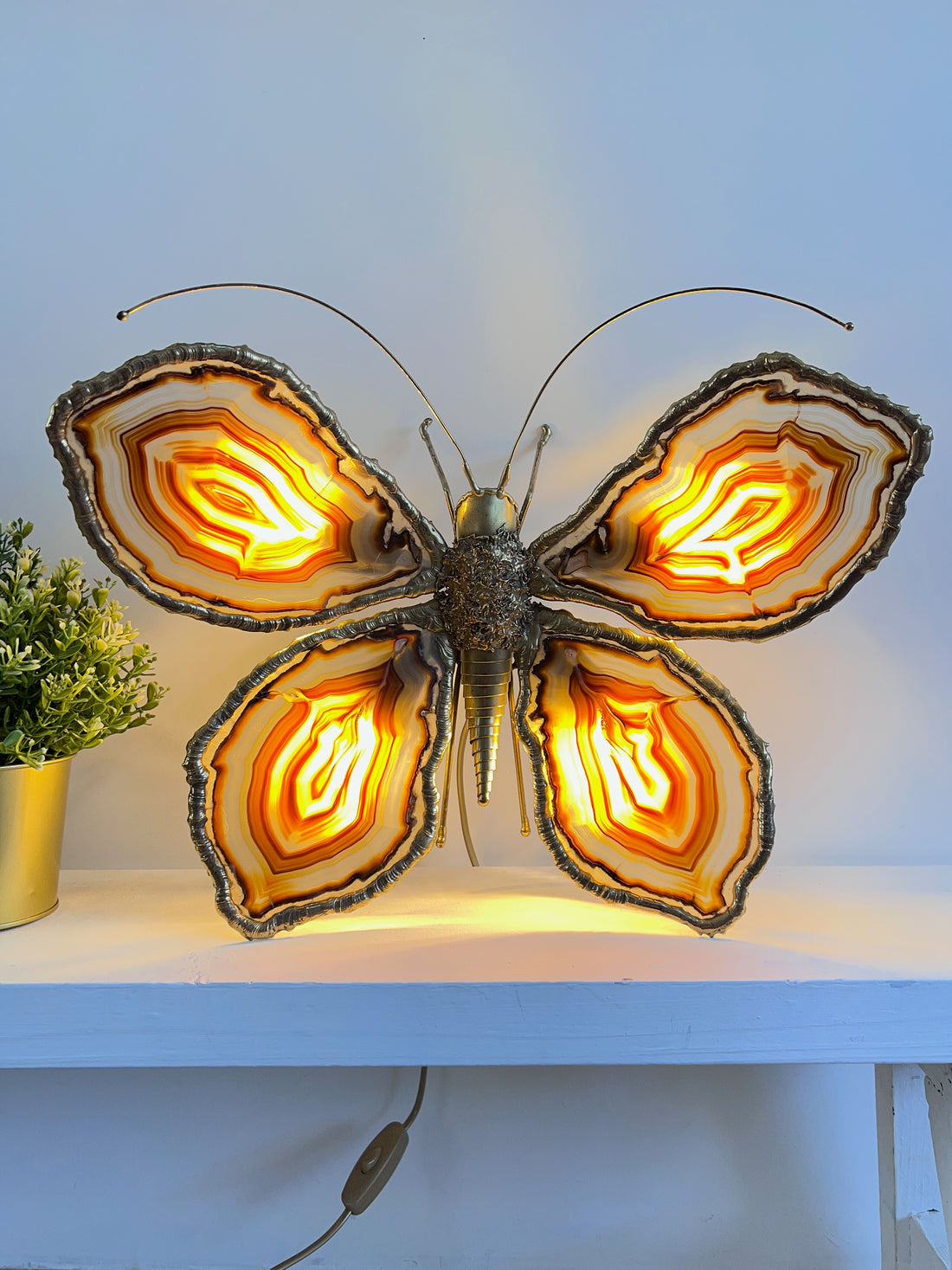 Luminaire papillon Duval Brasseur 1970