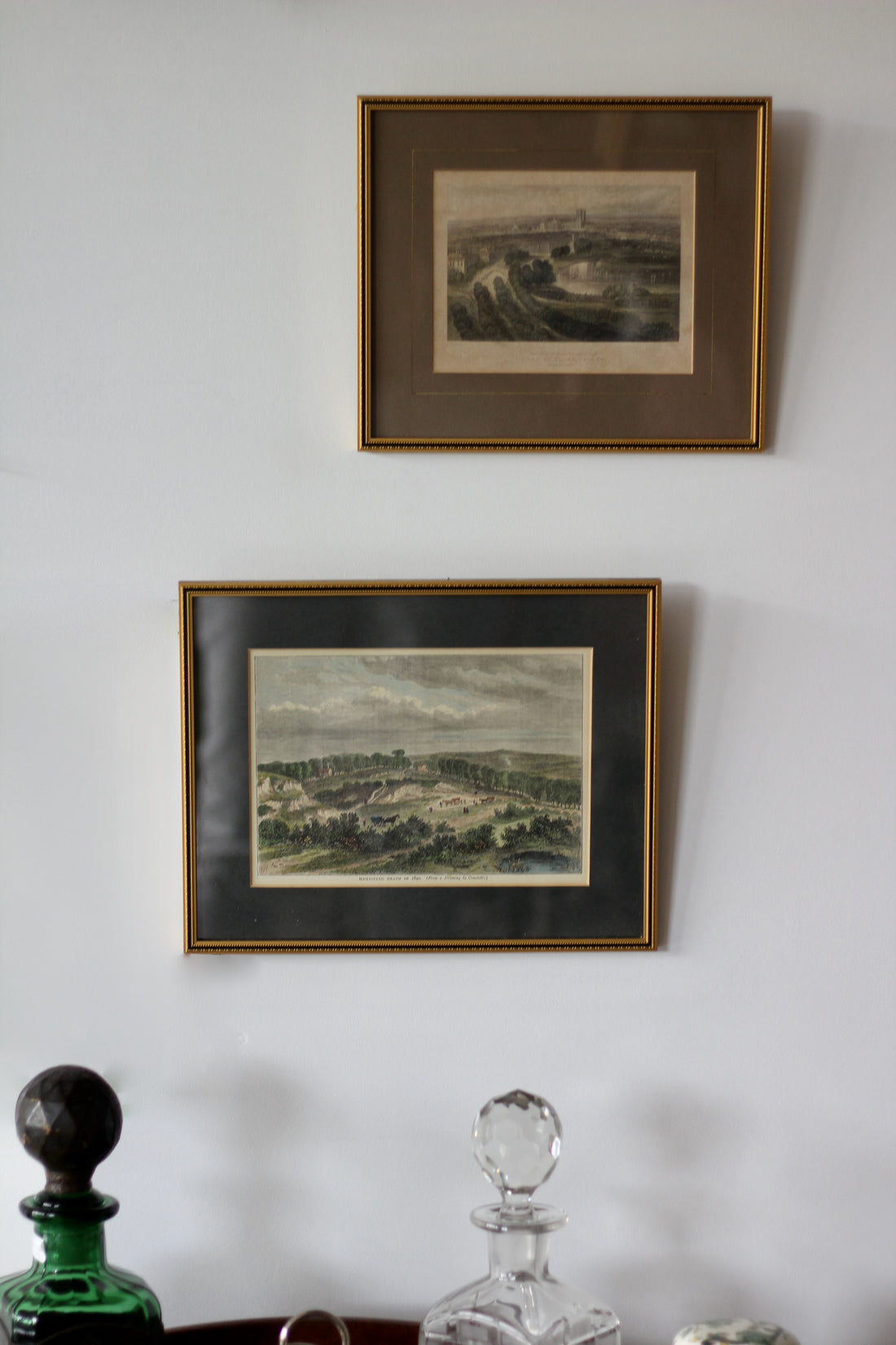 Paire de gravures encadrées - Angleterre, XIXème