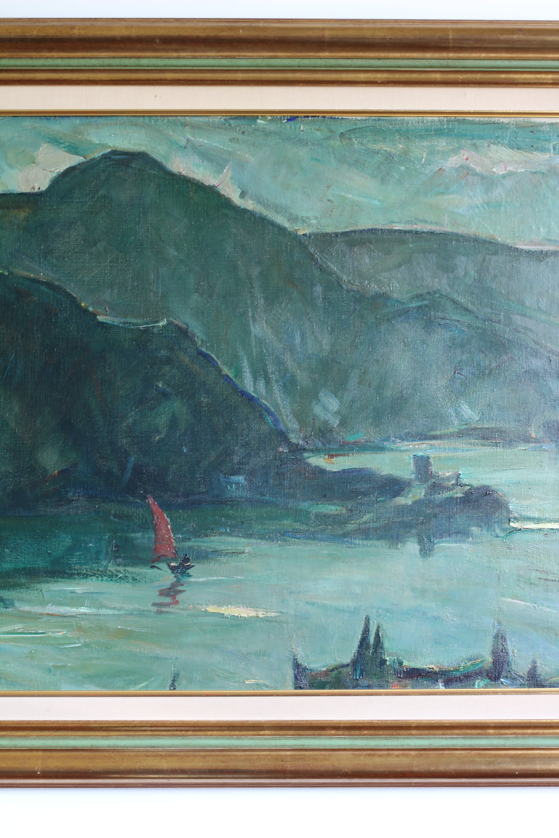Albert Raty (1889-1970) - Vue du lac d'Annecy et de Talloires