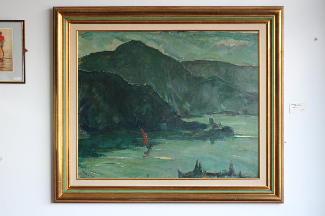Albert Raty (1889-1970) - Vue du lac d'Annecy et de Talloires