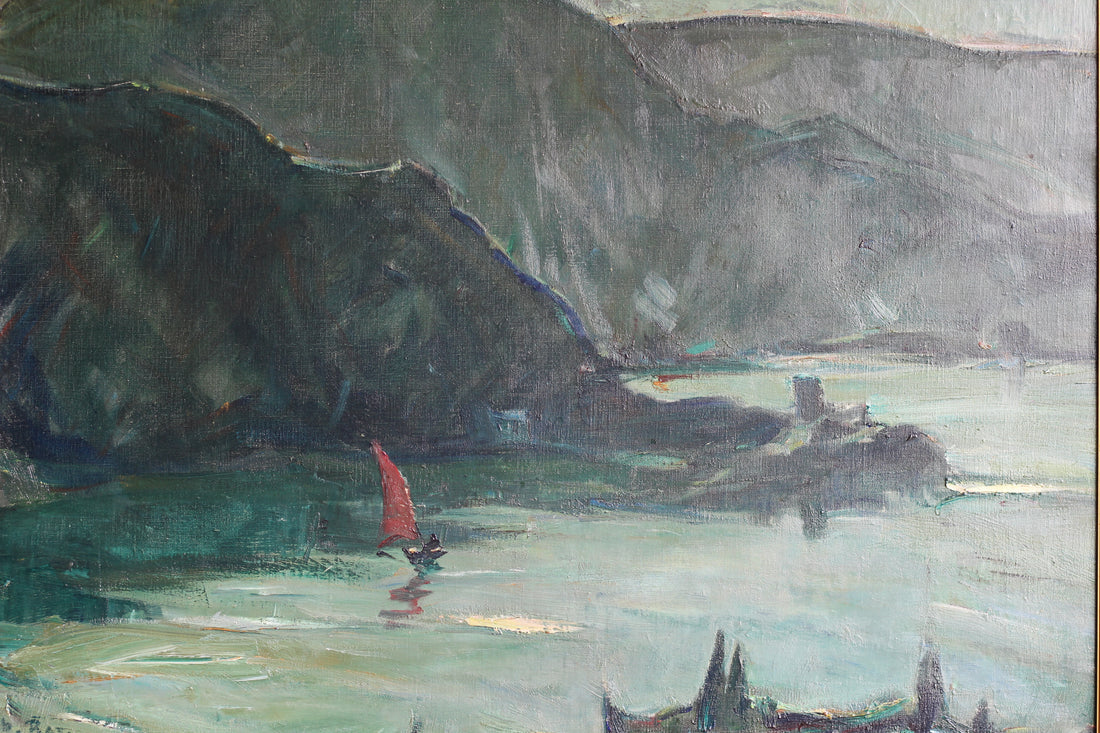 Albert Raty (1889-1970) - Vue du lac d'Annecy et de Talloires