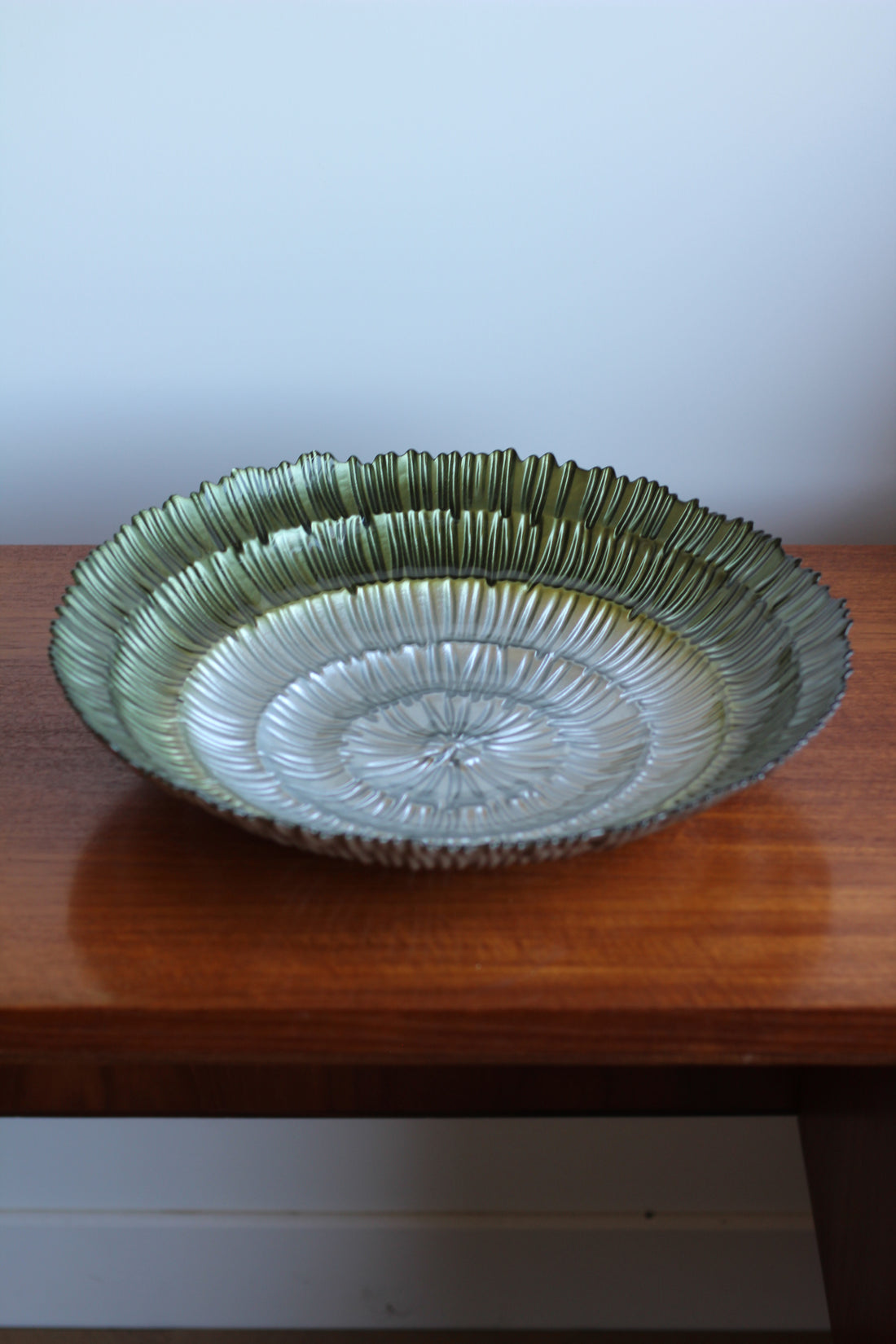 Grande coupe en verre, années 70