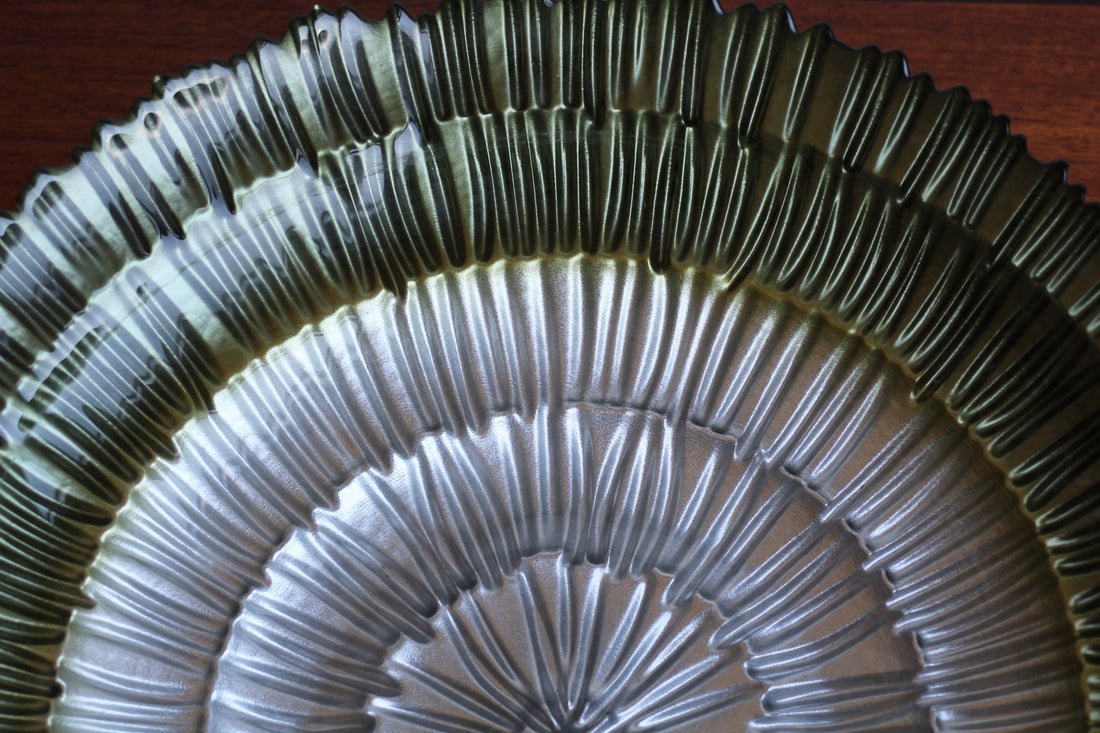Grande coupe en verre, années 70