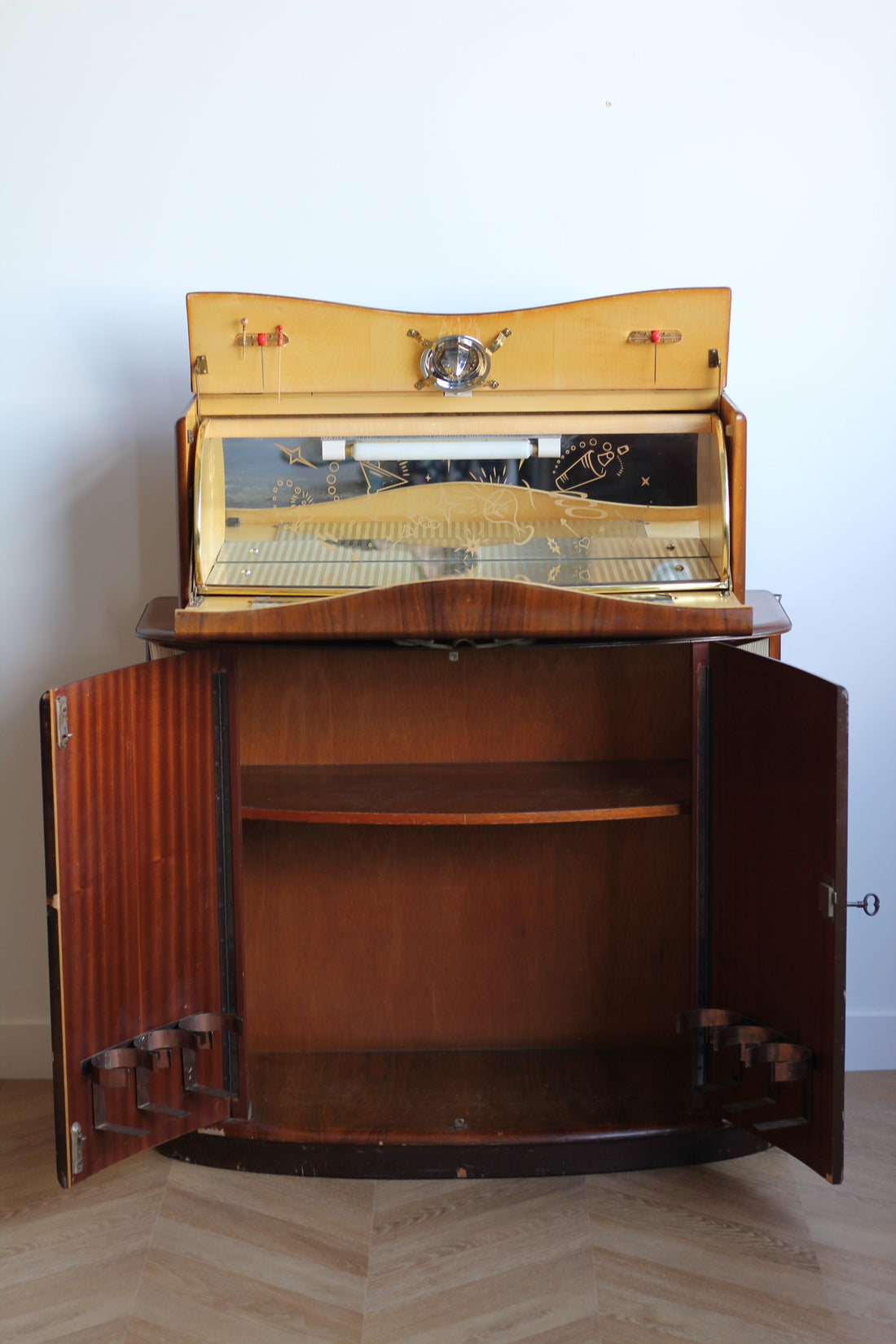 Bar à cocktails anglais lumineux, Rivington, années 1940-1950