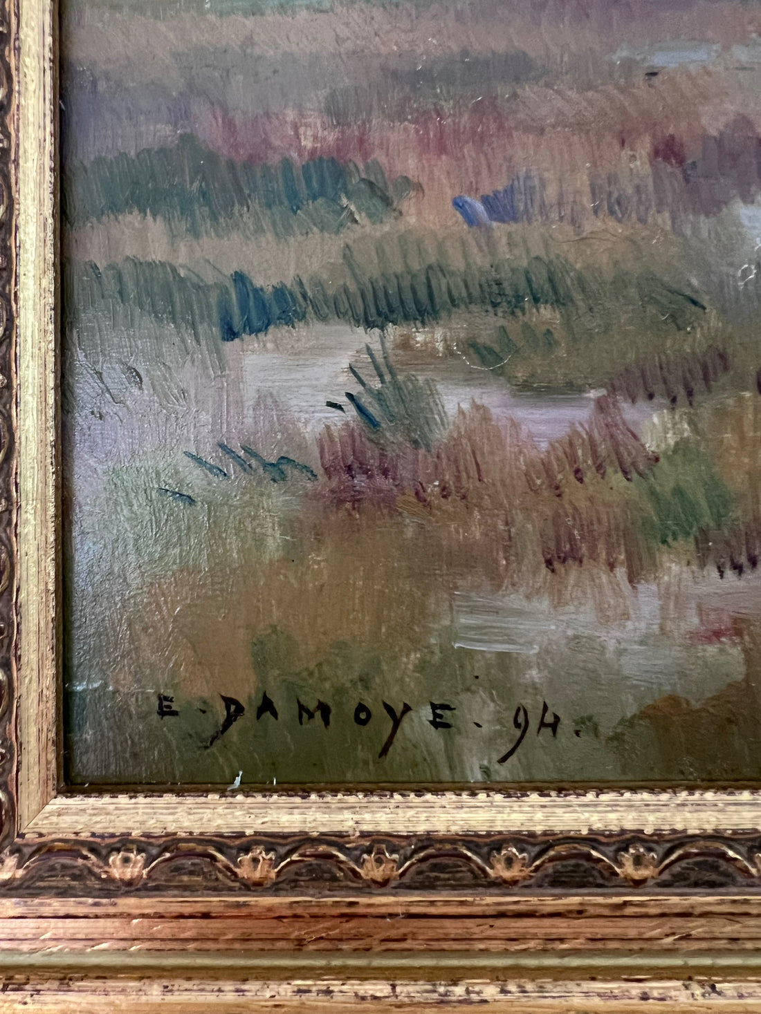 Pierre-Emmanuel DAMOYE - Paysage de marais 1894 - Ecole de Barbizon