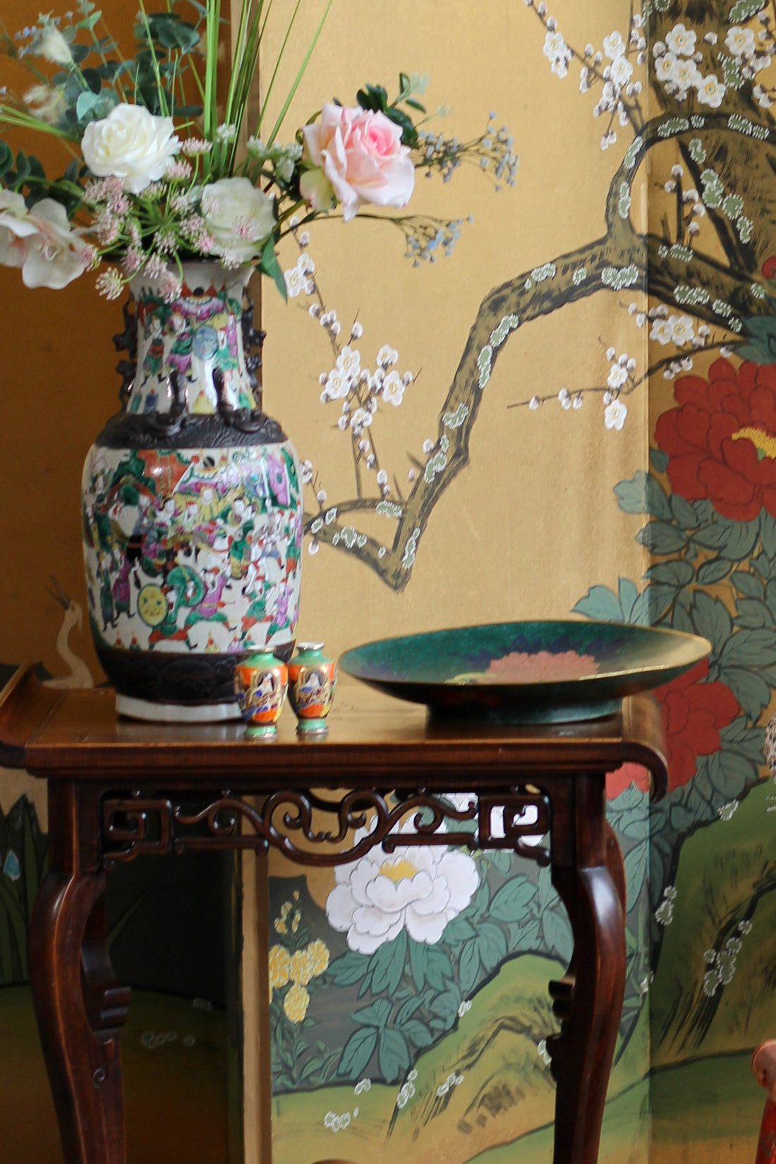 Grand plat cloisonné - Japon - XIXème