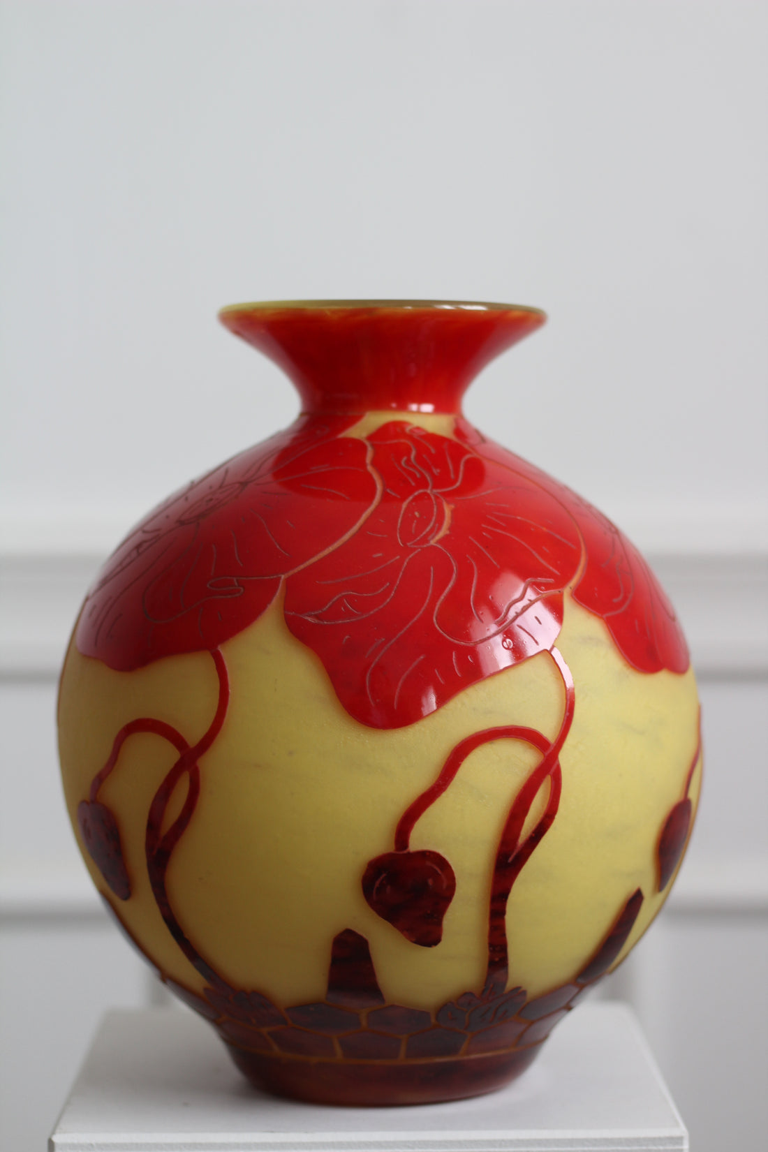 Vase "Pavots" Le Verre Français -  Charles Schneider, 1920-1925