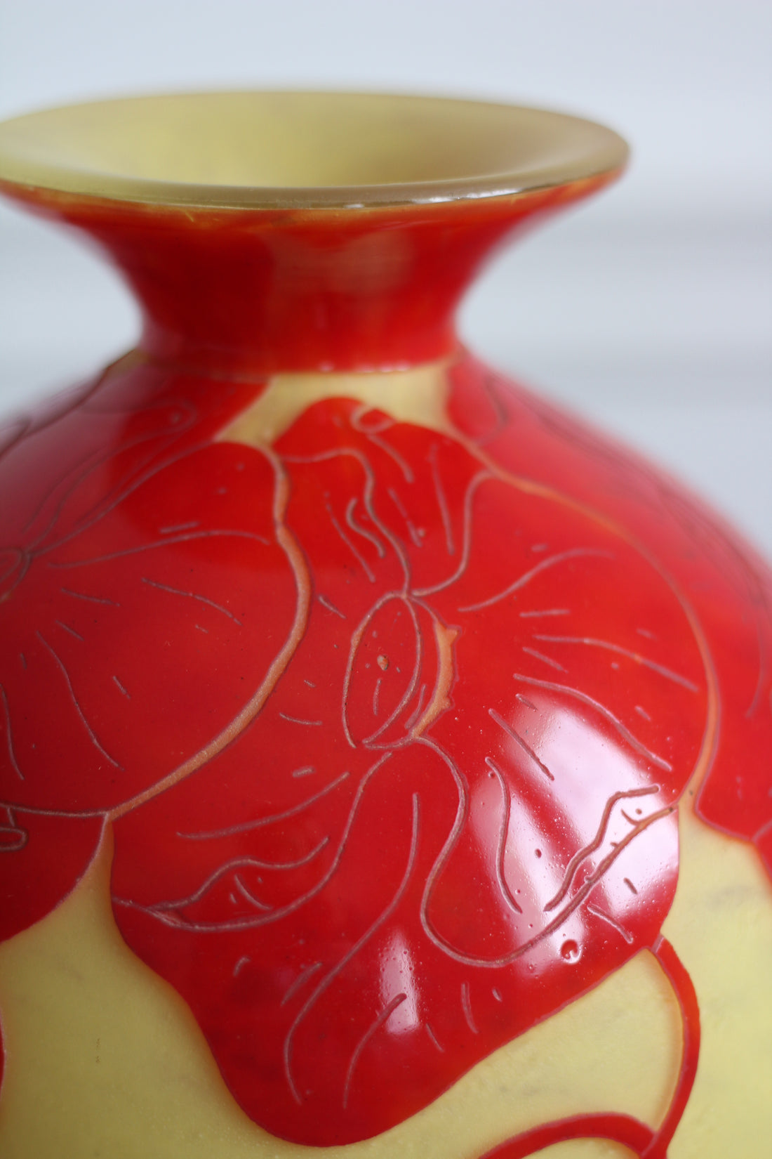 Vase "Pavots" Le Verre Français -  Charles Schneider, 1920-1925