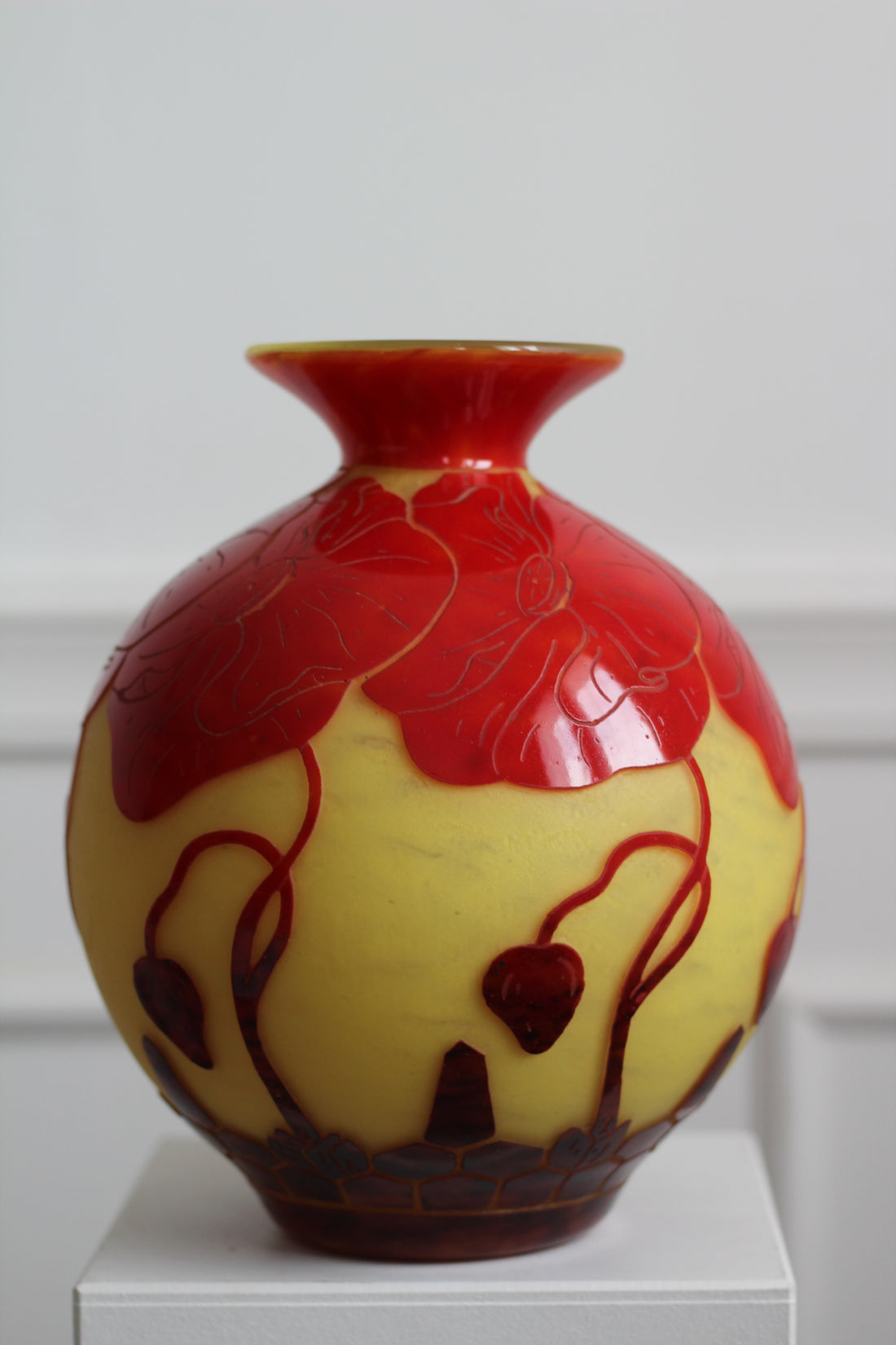 Vase "Pavots" Le Verre Français -  Charles Schneider, 1920-1925