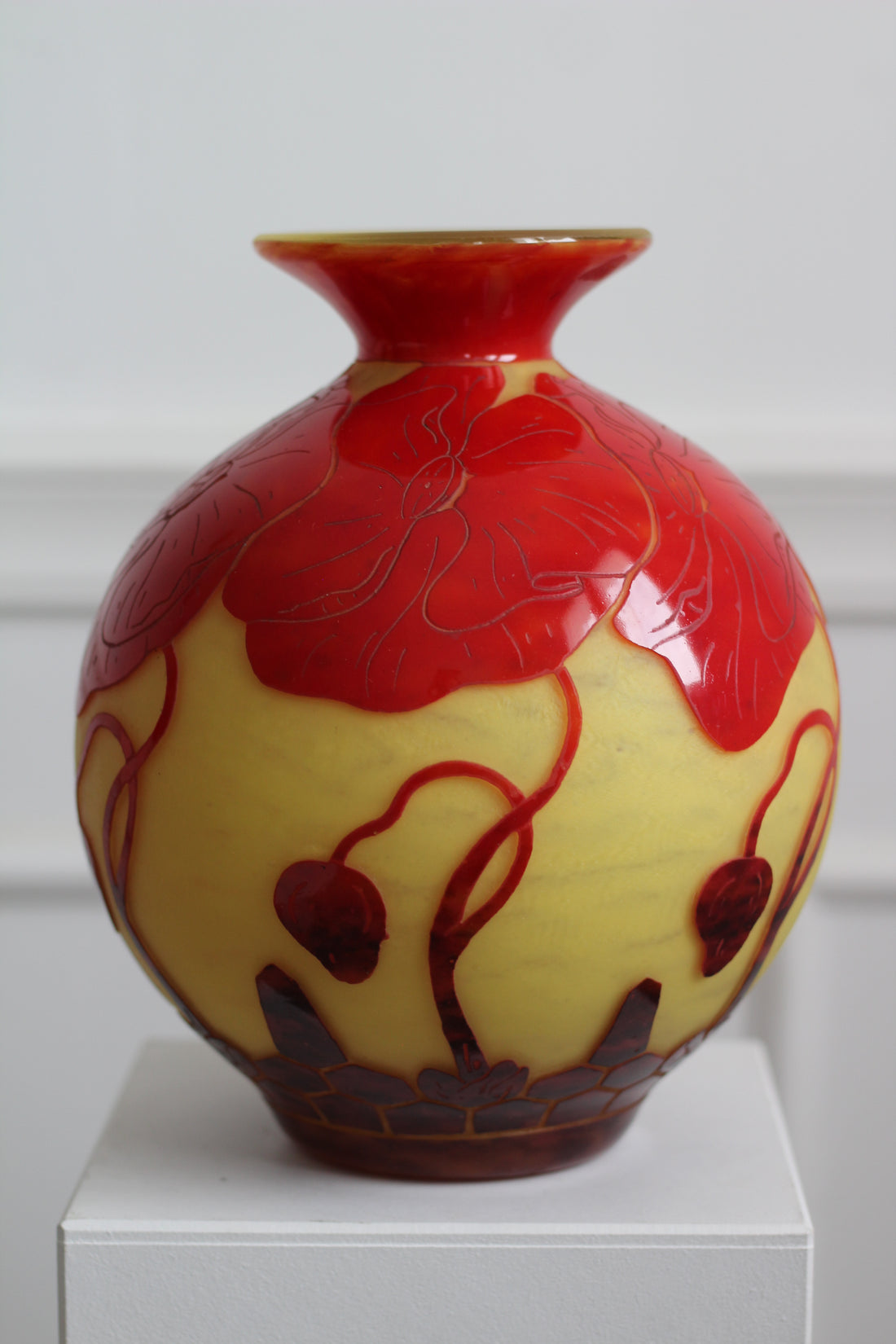 Vase "Pavots" Le Verre Français -  Charles Schneider, 1920-1925