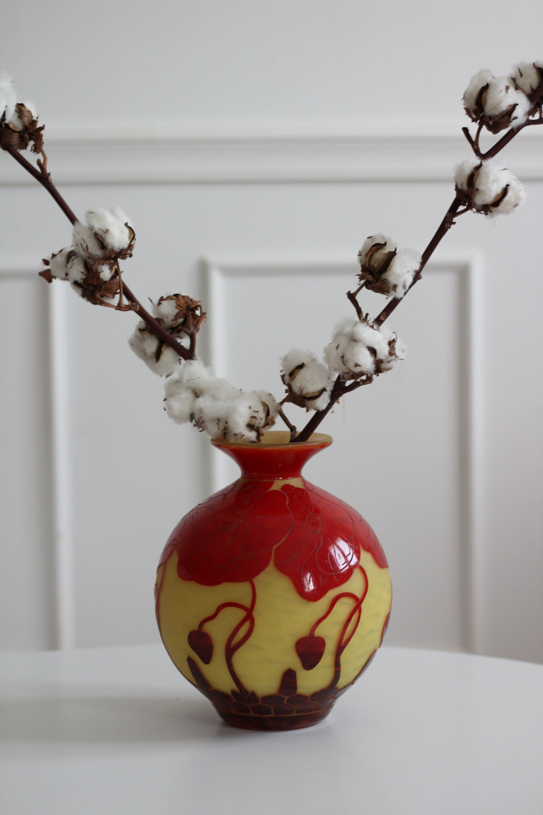 Vase "Pavots" Le Verre Français -  Charles Schneider, 1920-1925