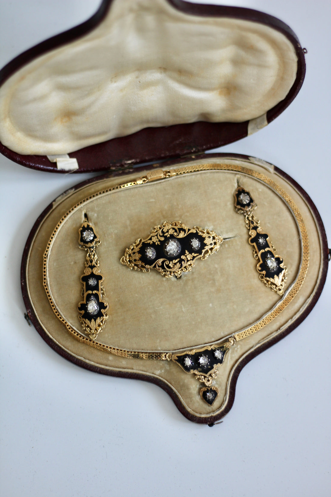 Parure Napoléon III or et diamants