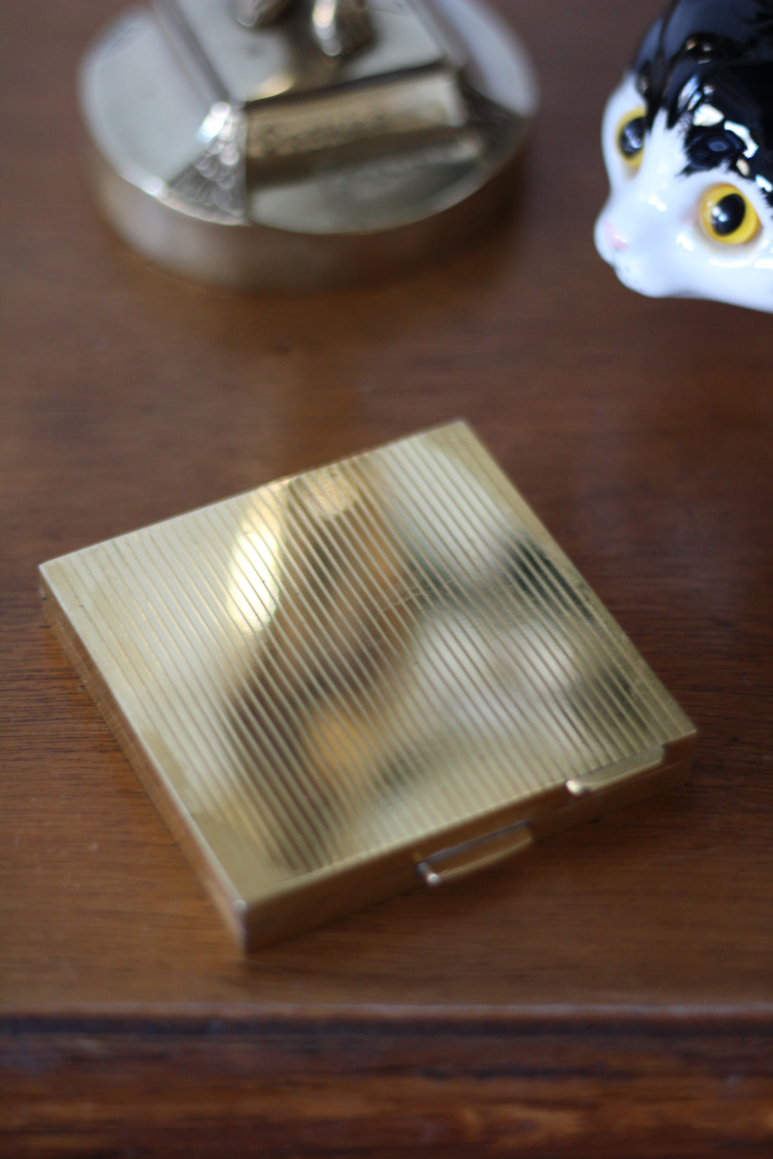 Poudrier miroir de sac années 50-60
