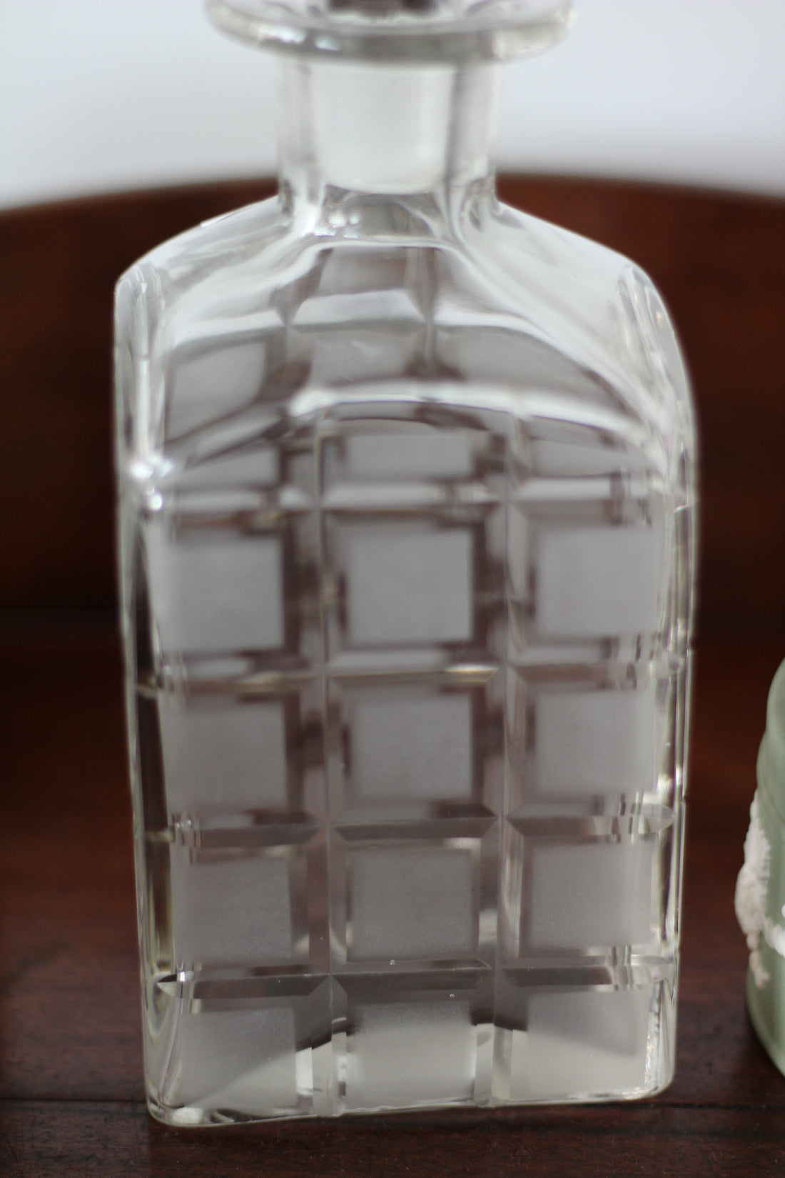 Carafe anglaise en cristal taillé damier - Angleterre, années 1930-1950