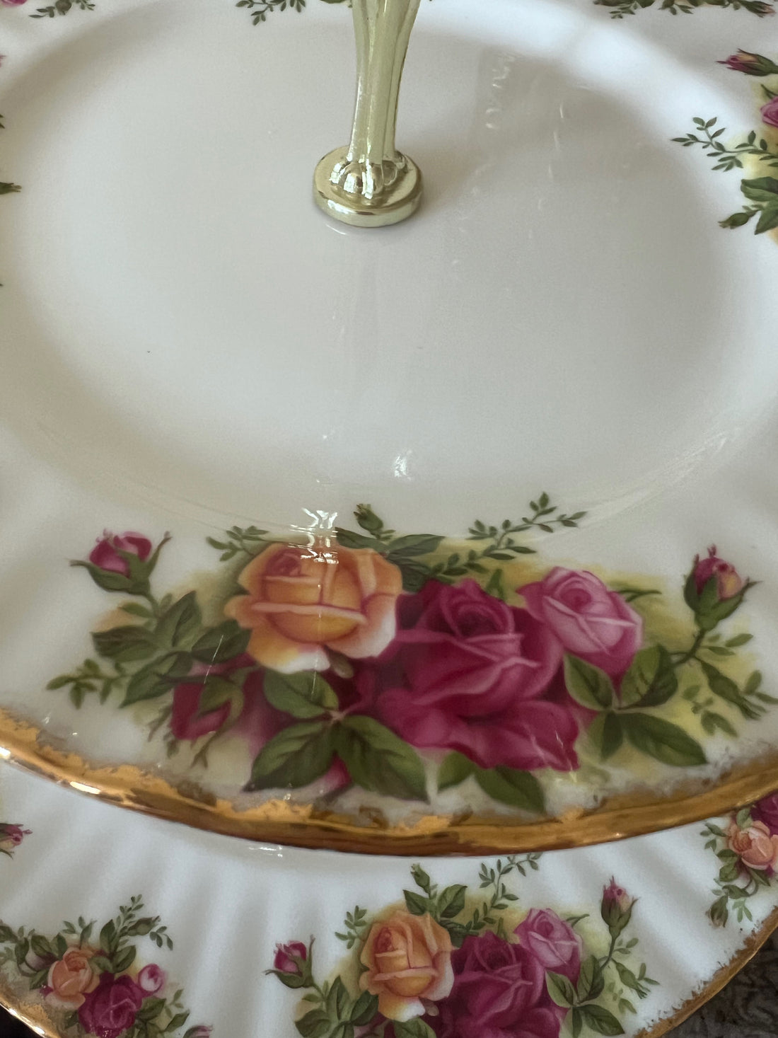 Présentoir anglais aux roses