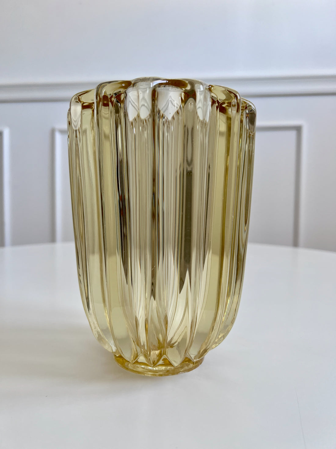 Vase en cristal Pierre D'Avesn Art Déco 1930