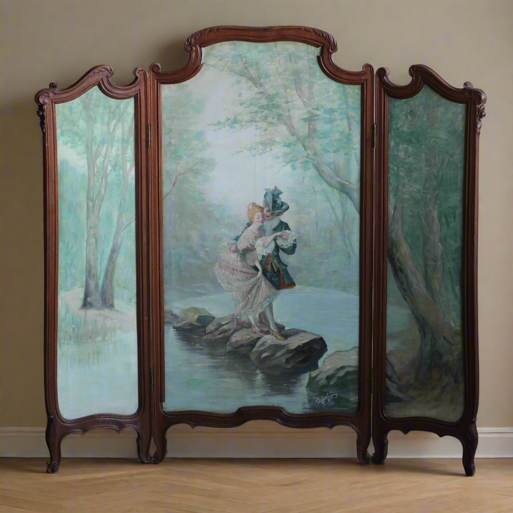 Ecran style Louis XV de 1903