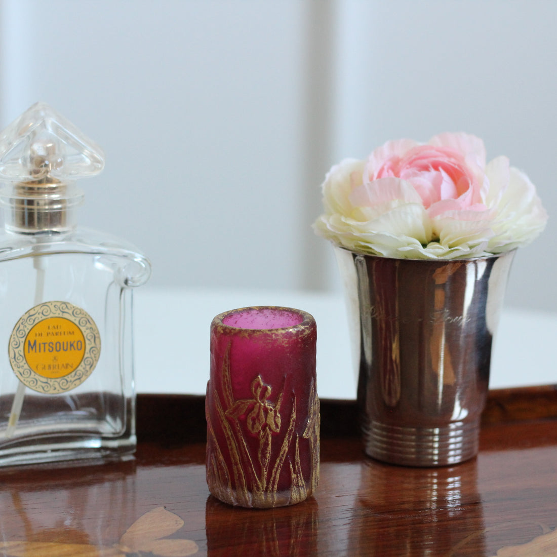 Vase miniature Daum Nancy aux iris