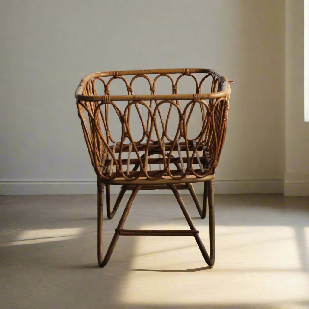 Berceau en rotin vintage (livraison incluse en France)