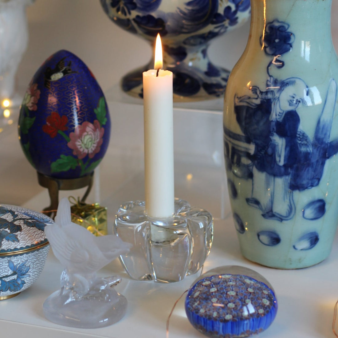Grand oeuf en laiton cloisonné