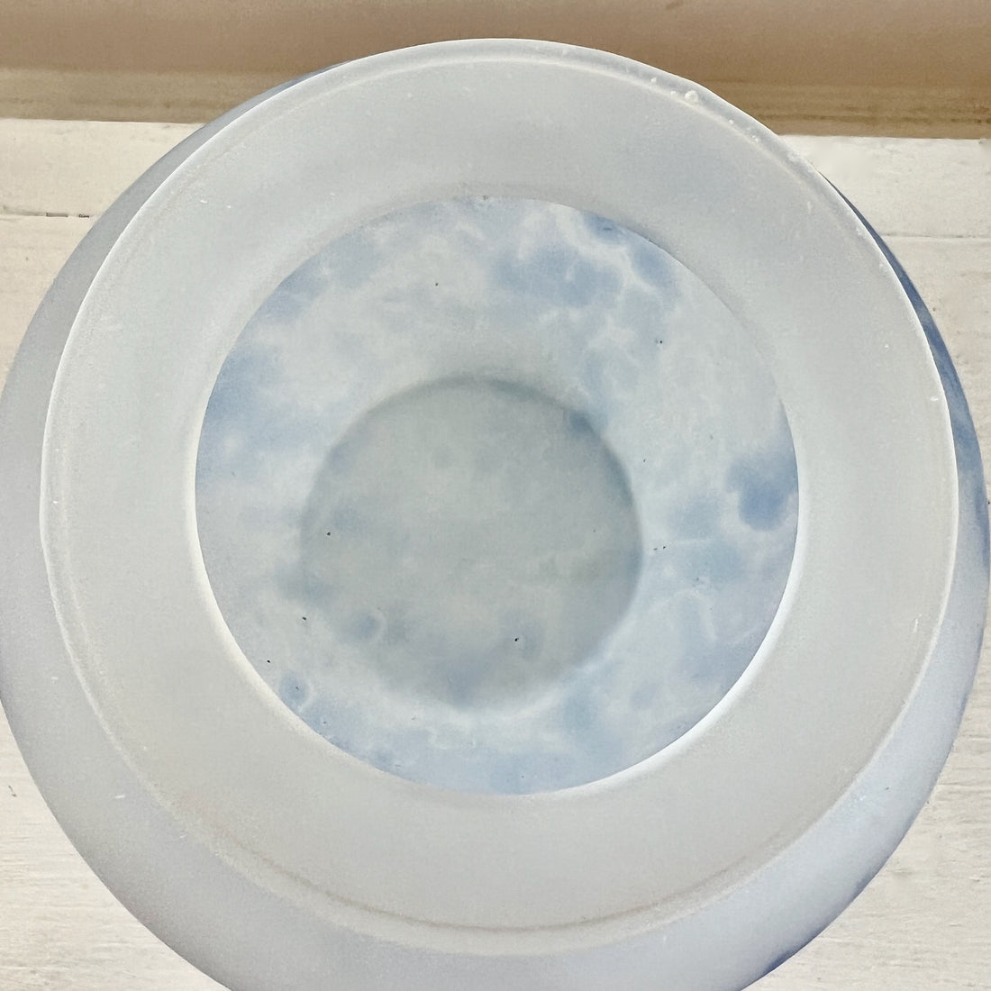 Vase moucheté en pâte de verre