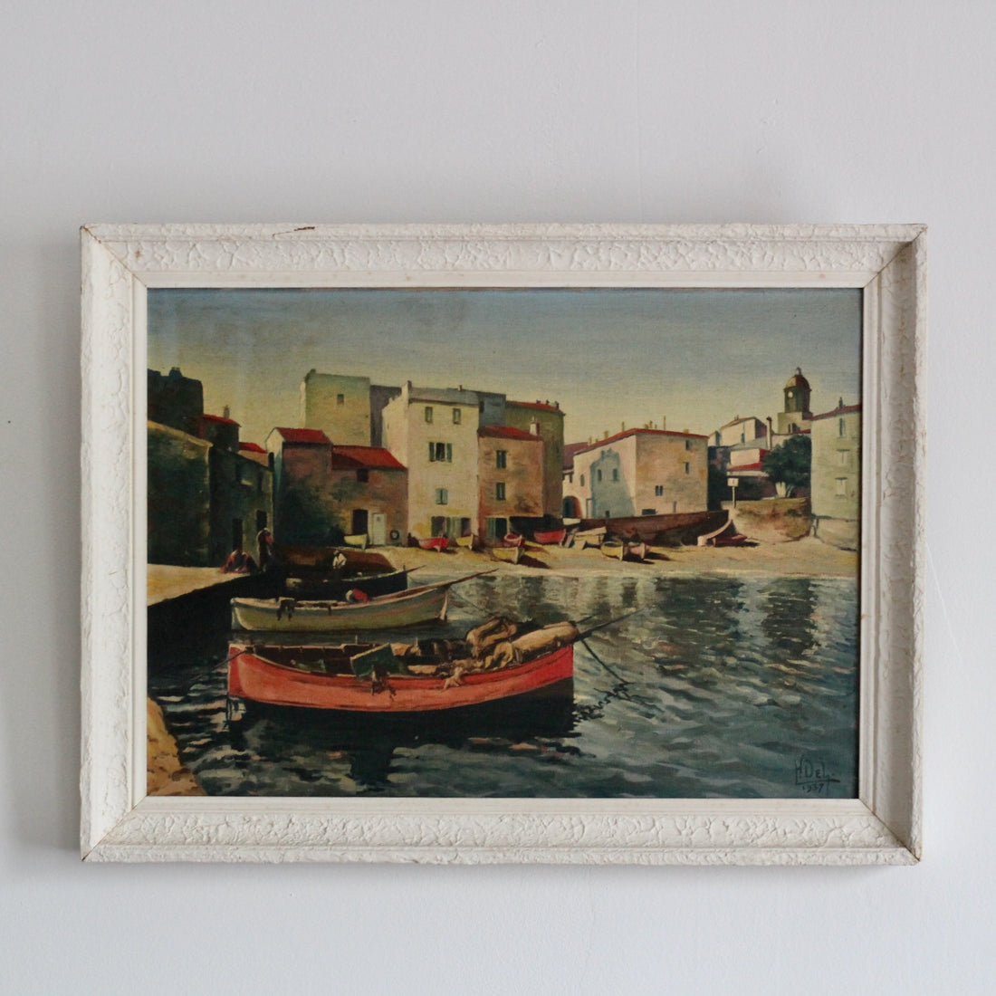 Paire de tableaux - Saint Tropez 1937 (en restauration, livrés nettoyés)