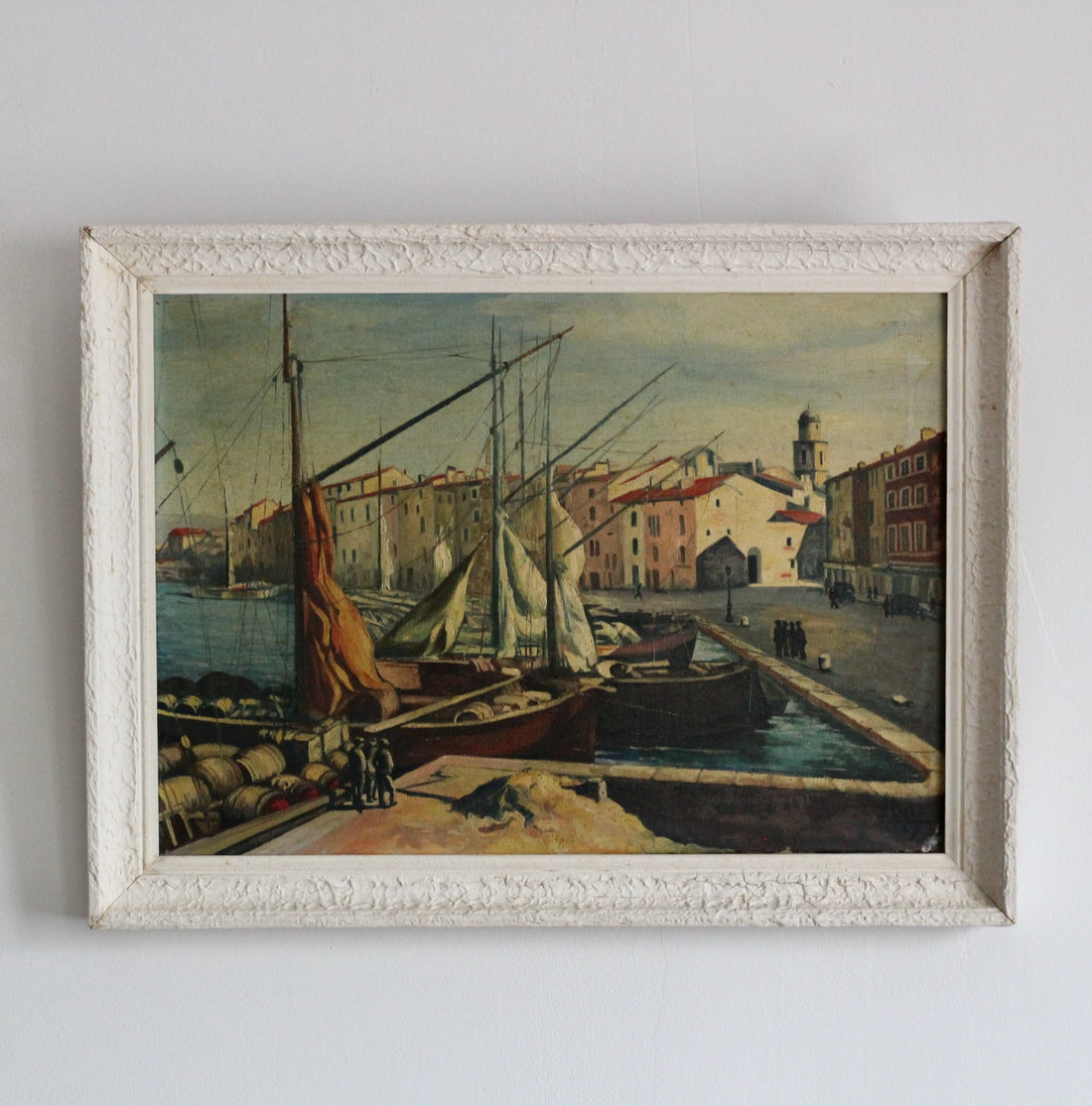 Paire de tableaux - Saint Tropez 1937 (en restauration, livrés nettoyés)