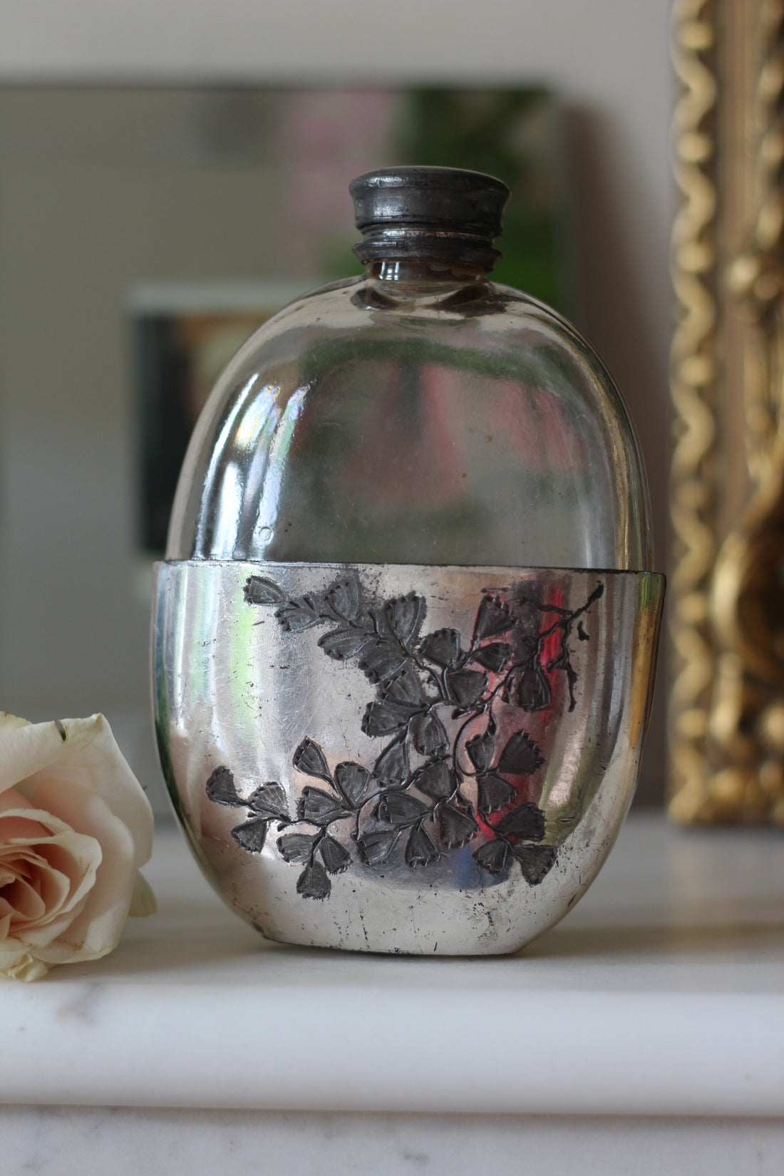 Flasque de toilette anglaise Art Nouveau 1890-1910