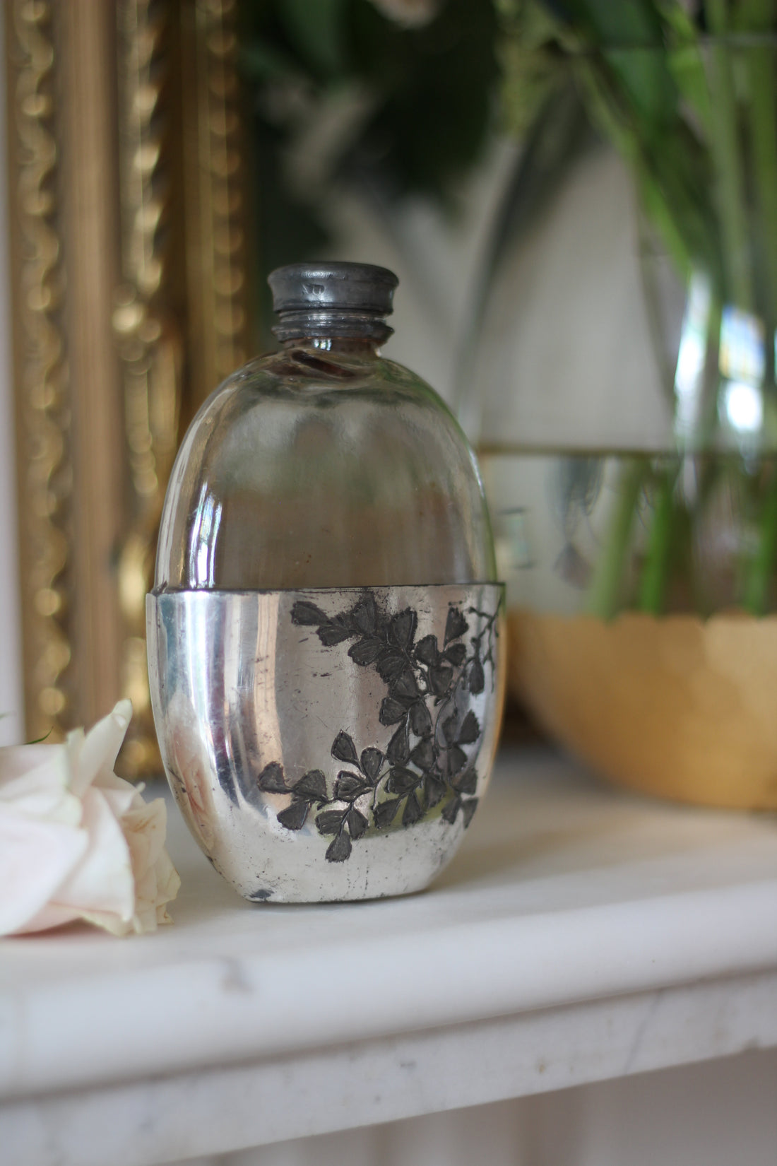Flasque de toilette anglaise Art Nouveau 1890-1910
